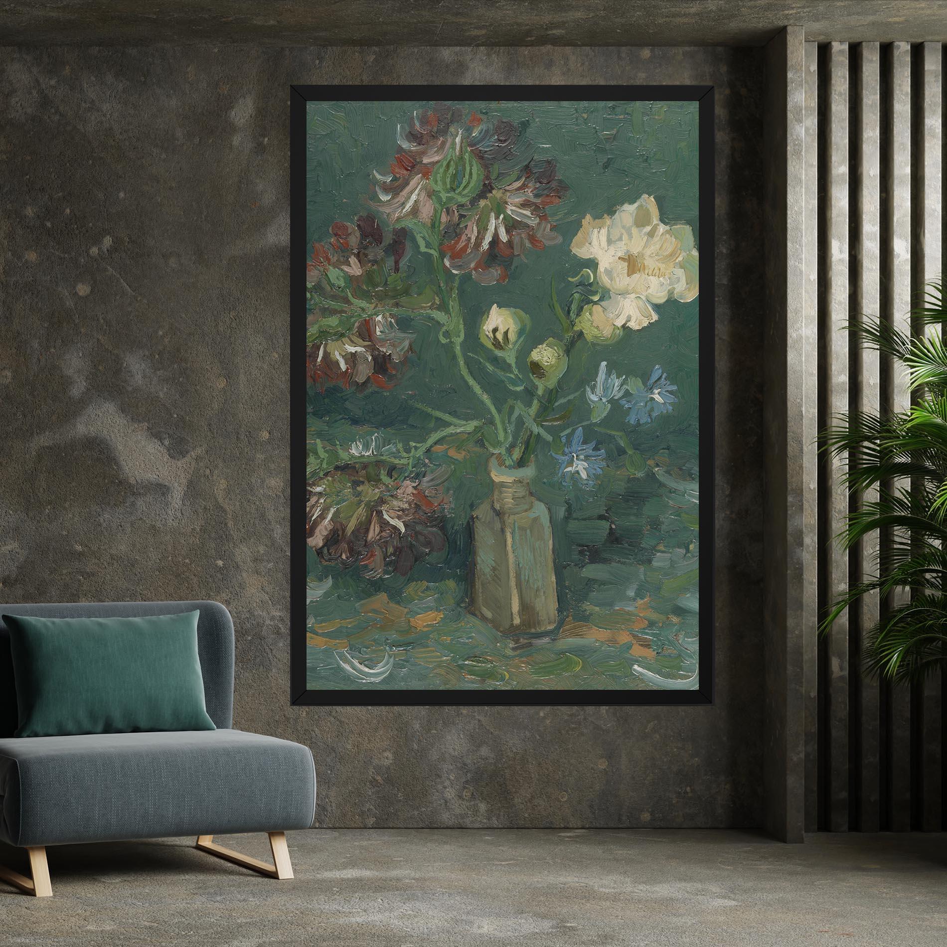 Vászonkép Flesje Met Pioenrozen mockup 7