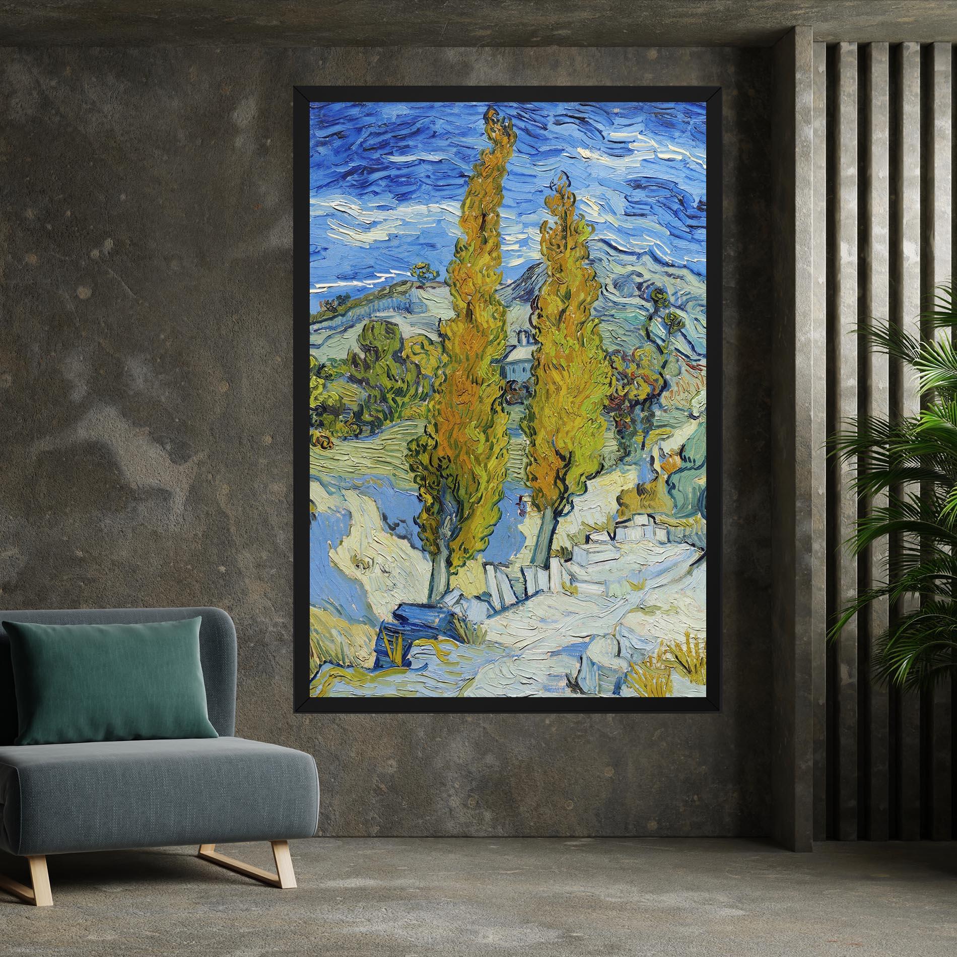 Vászonkép Poplars At Saint Remy mockup 7