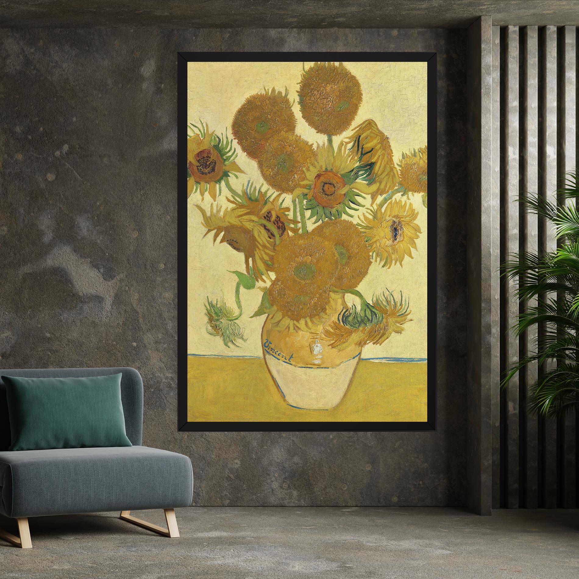 Vászonkép Sunflowers Vase Art mockup 7