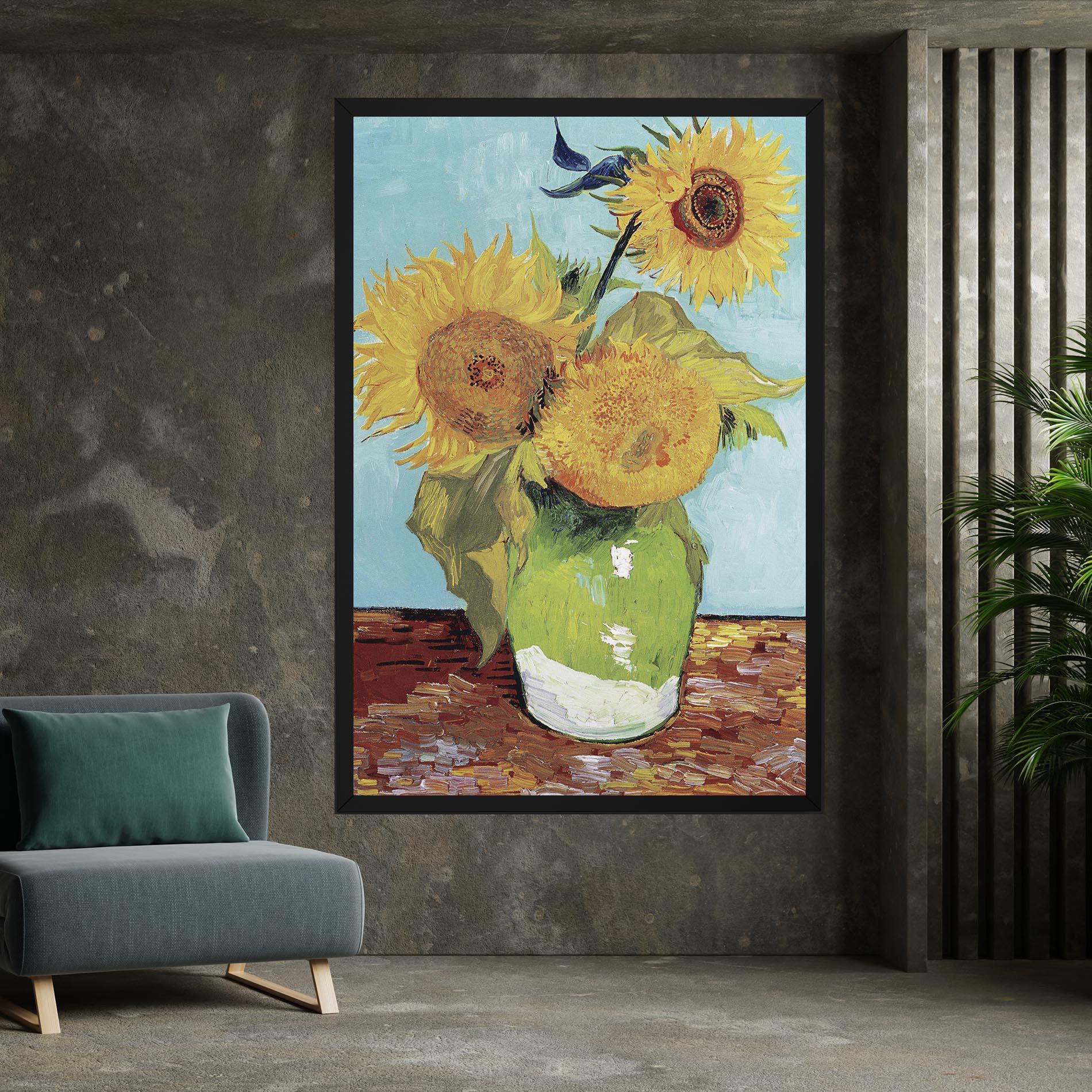 Vászonkép Three Sunflowers mockup 7