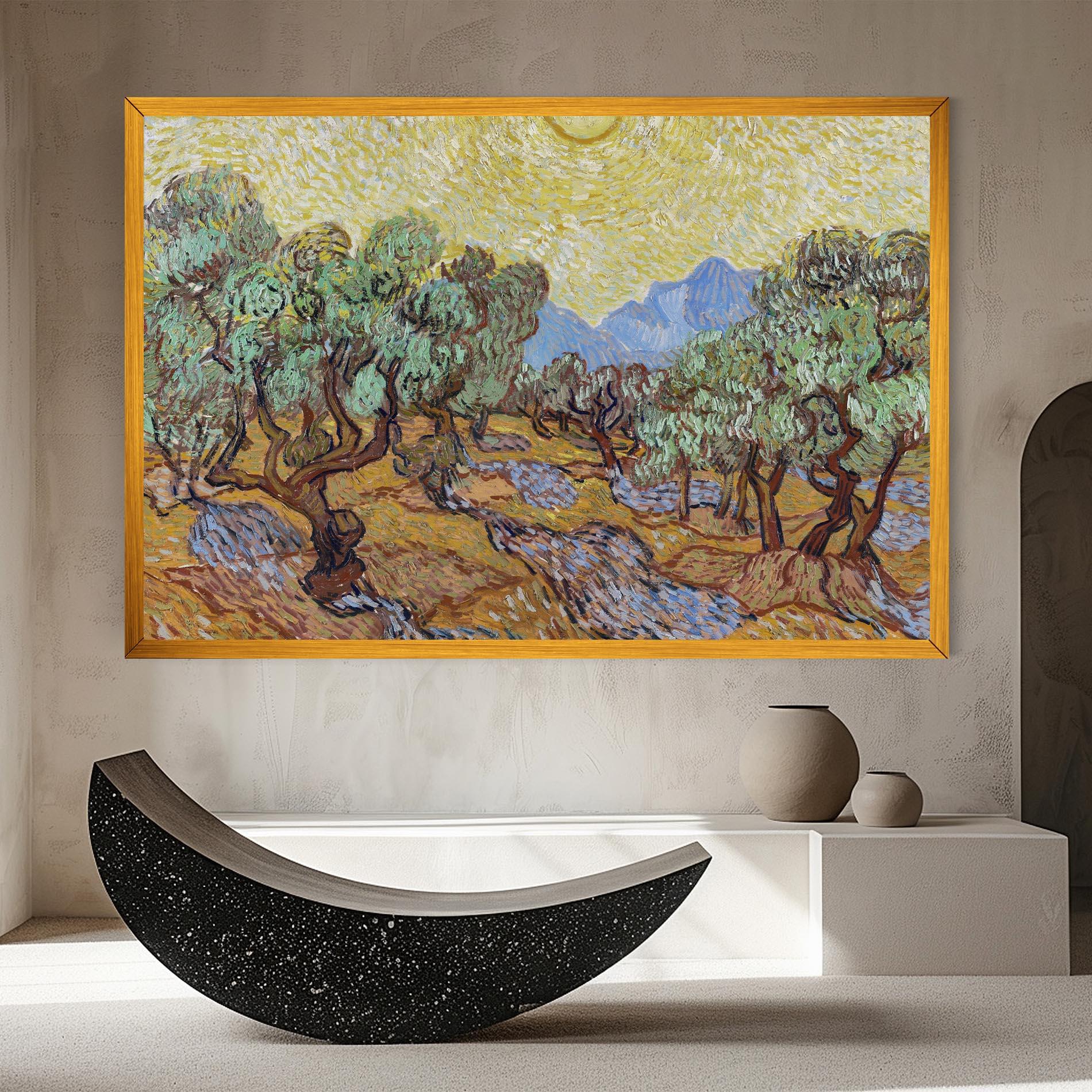 Vászonkép Gogh Olive Trees mockup 8