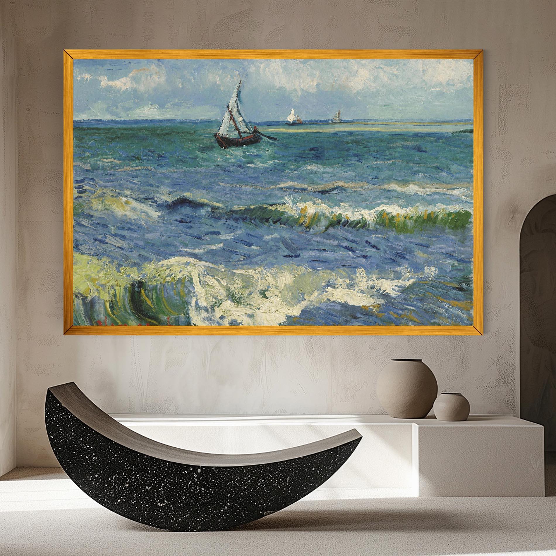 Vászonkép Zeegezicht Saintes Maries mockup 8