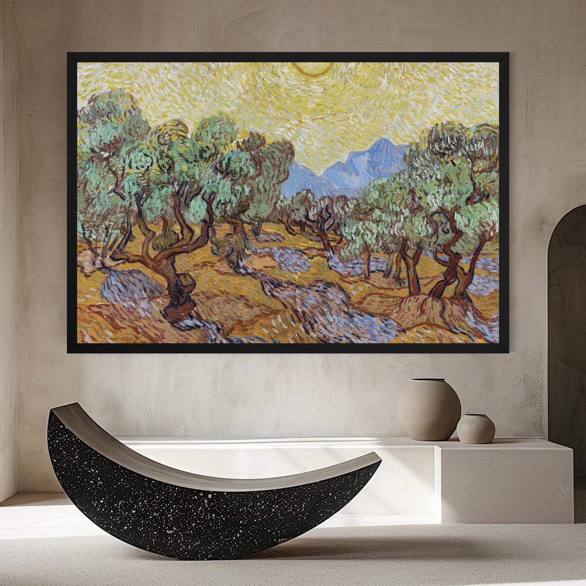 Vászonkép Gogh Olive Trees mockup 8