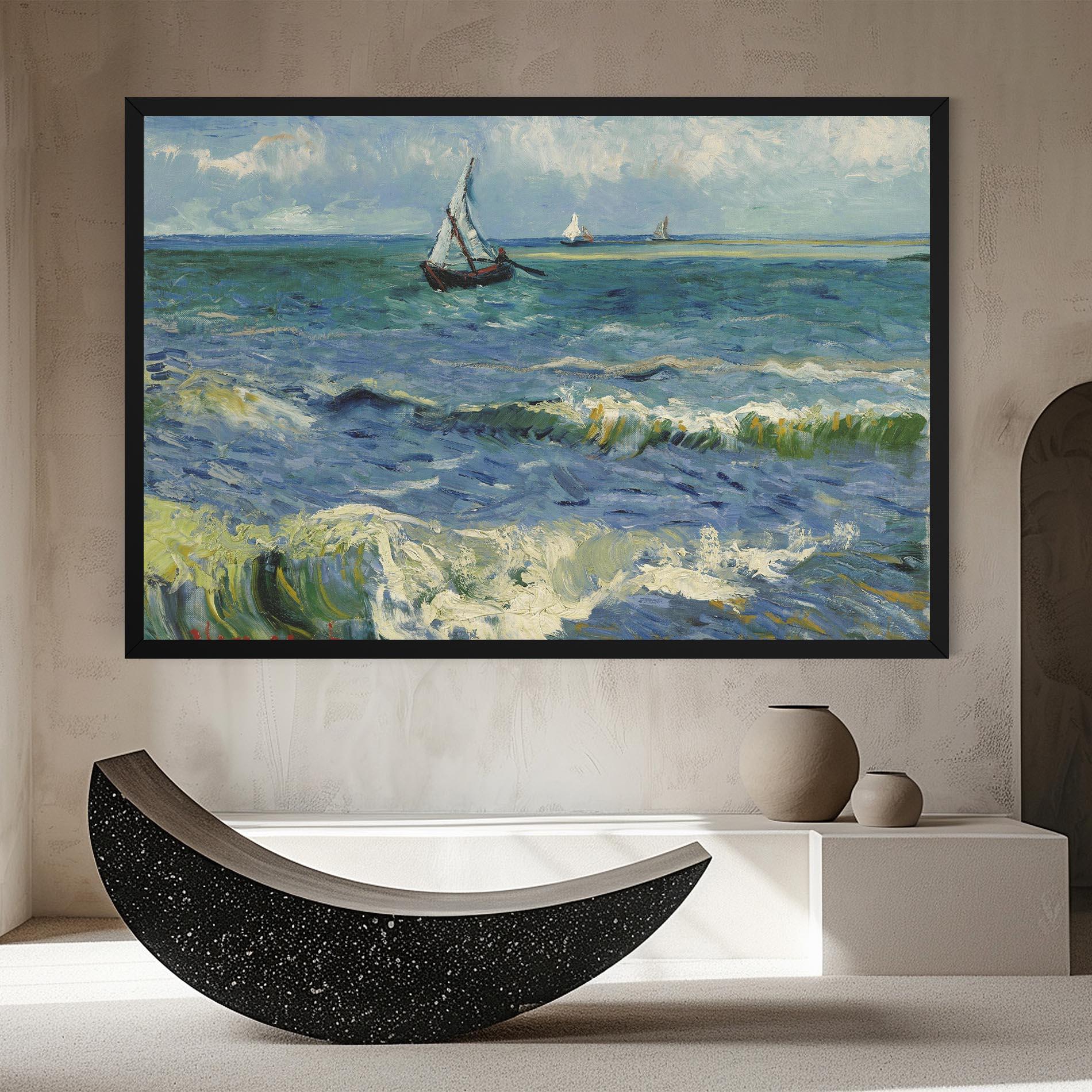 Vászonkép Zeegezicht Saintes Maries mockup 8