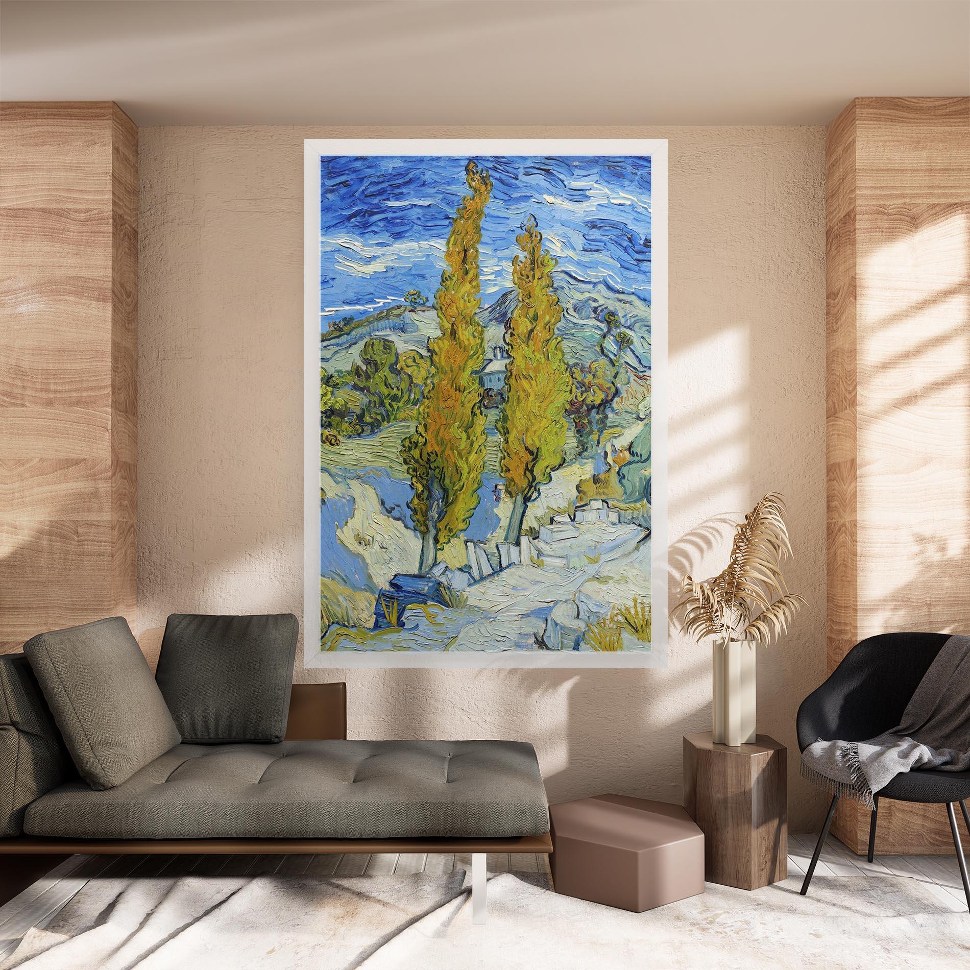Vászonkép Poplars At Saint Remy mockup 8