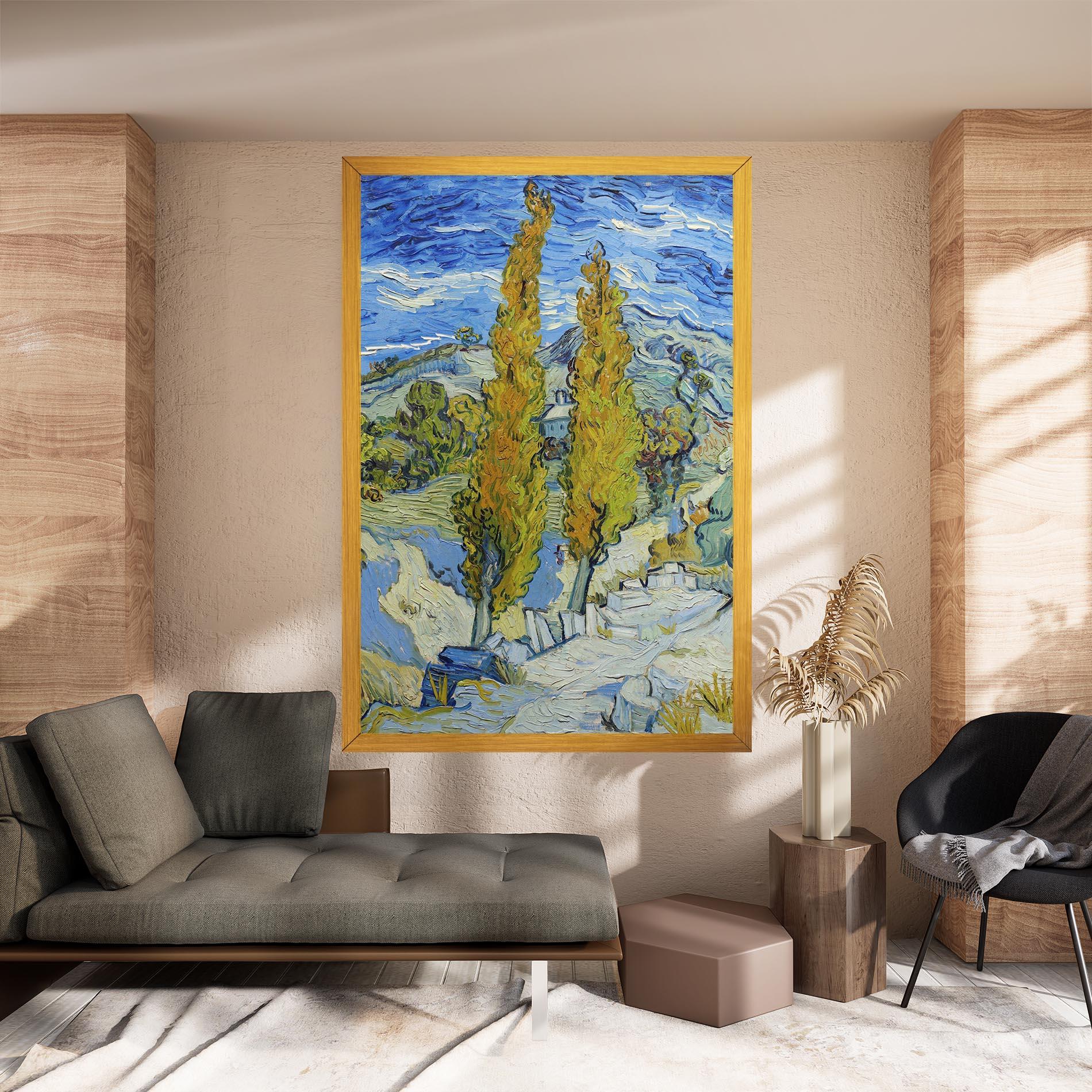 Vászonkép Poplars At Saint Remy mockup 8