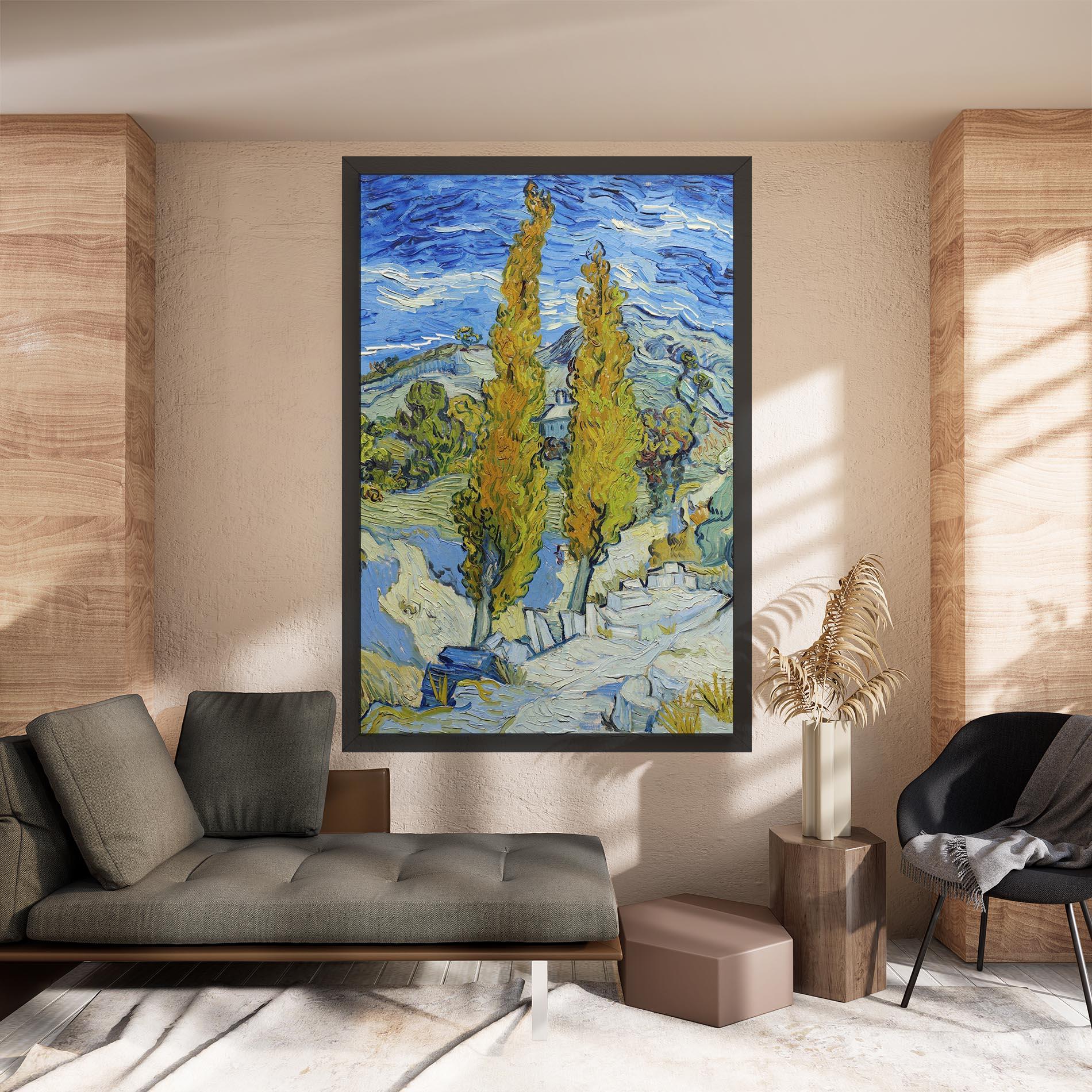 Vászonkép Poplars At Saint Remy mockup 8