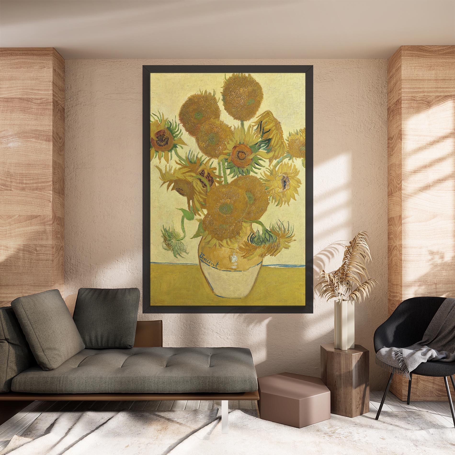 Vászonkép Sunflowers Vase Art mockup 8
