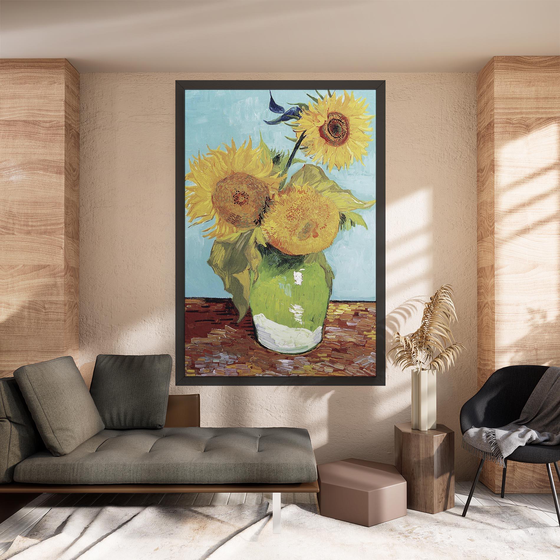 Vászonkép Three Sunflowers mockup 8
