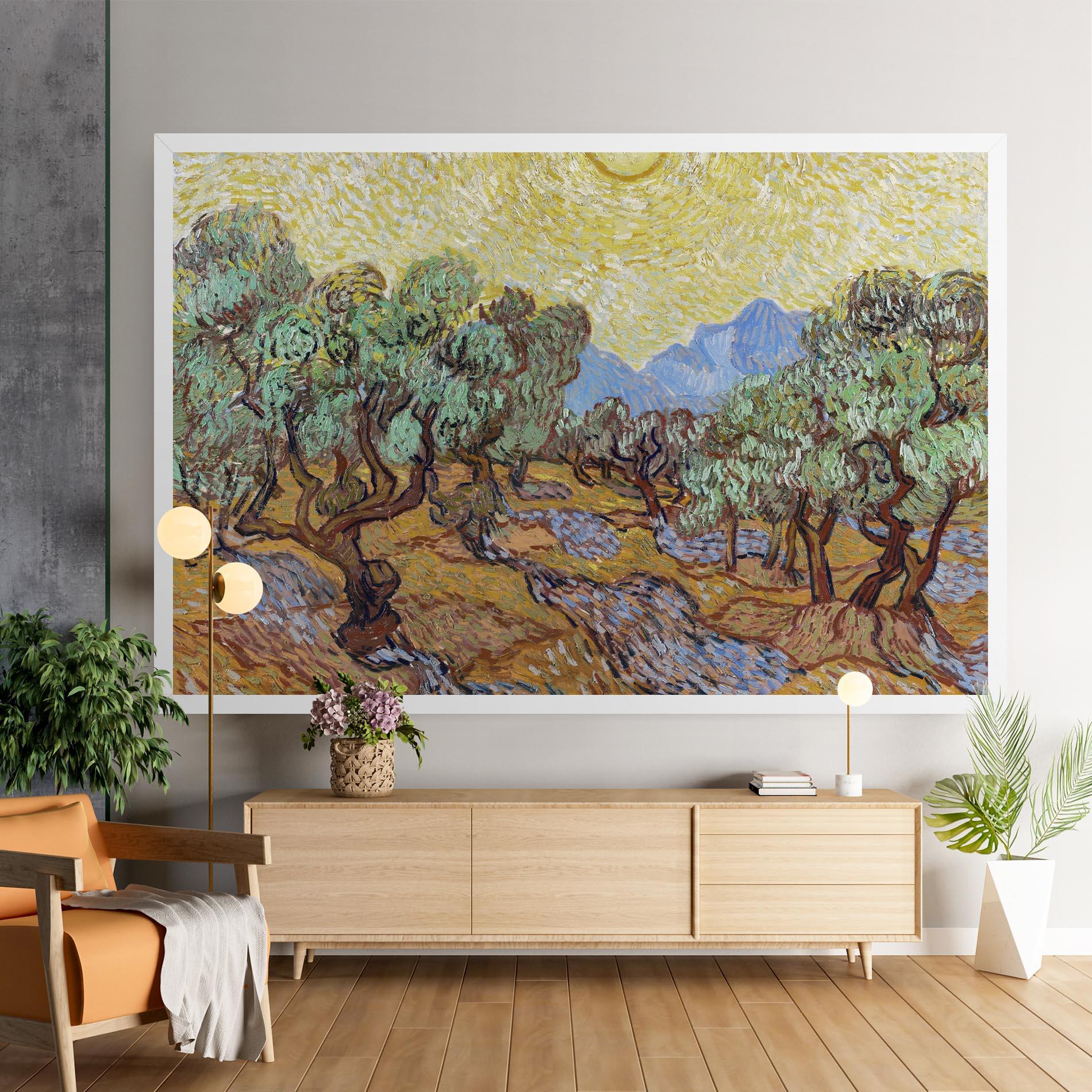 Vászonkép Gogh Olive Trees mockup 9