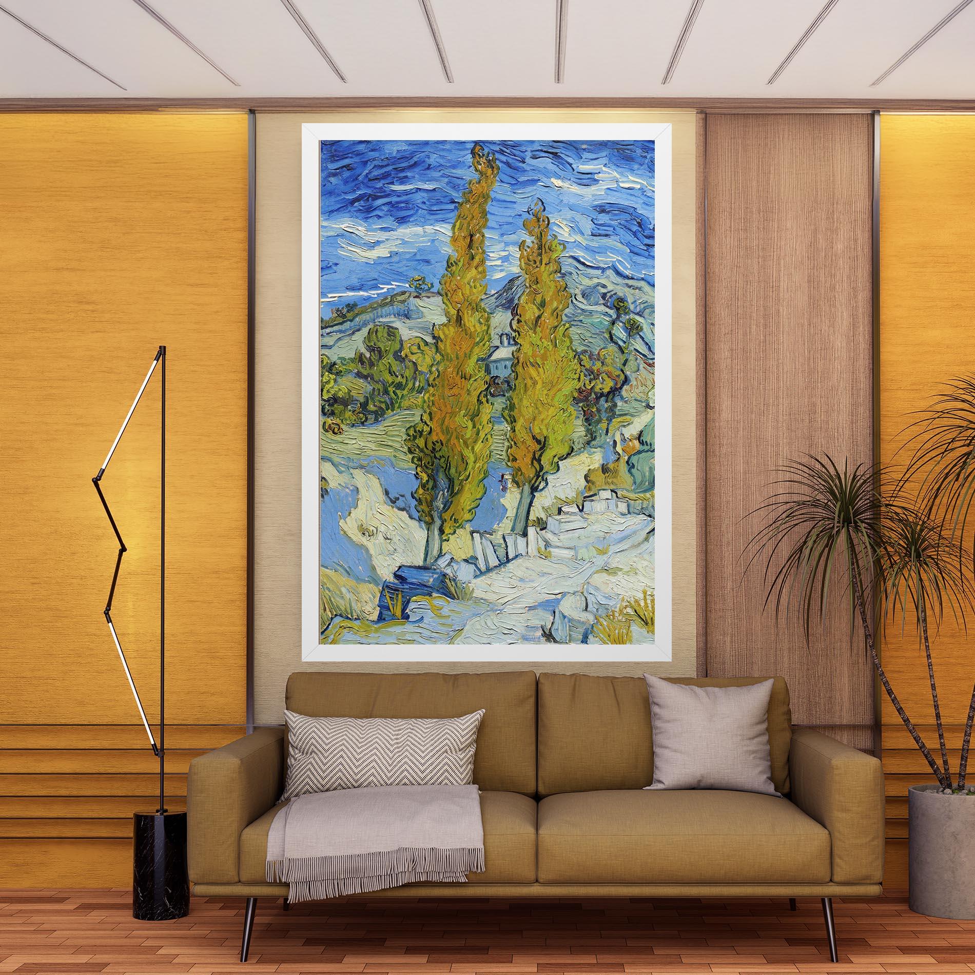 Vászonkép Poplars At Saint Remy mockup 9