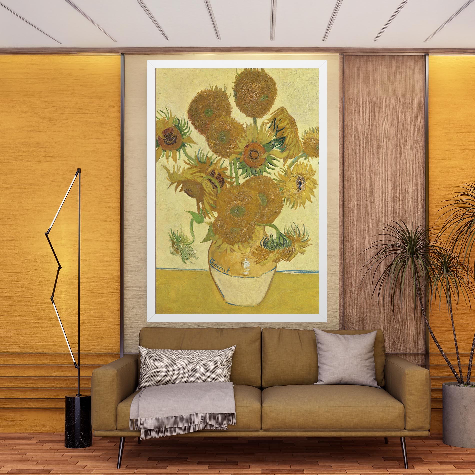 Sunflowers Vase Art mockup 9