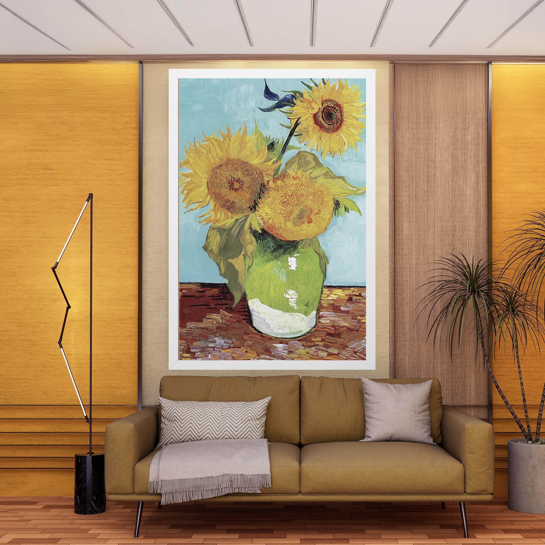 Vászonkép Three Sunflowers mockup 9