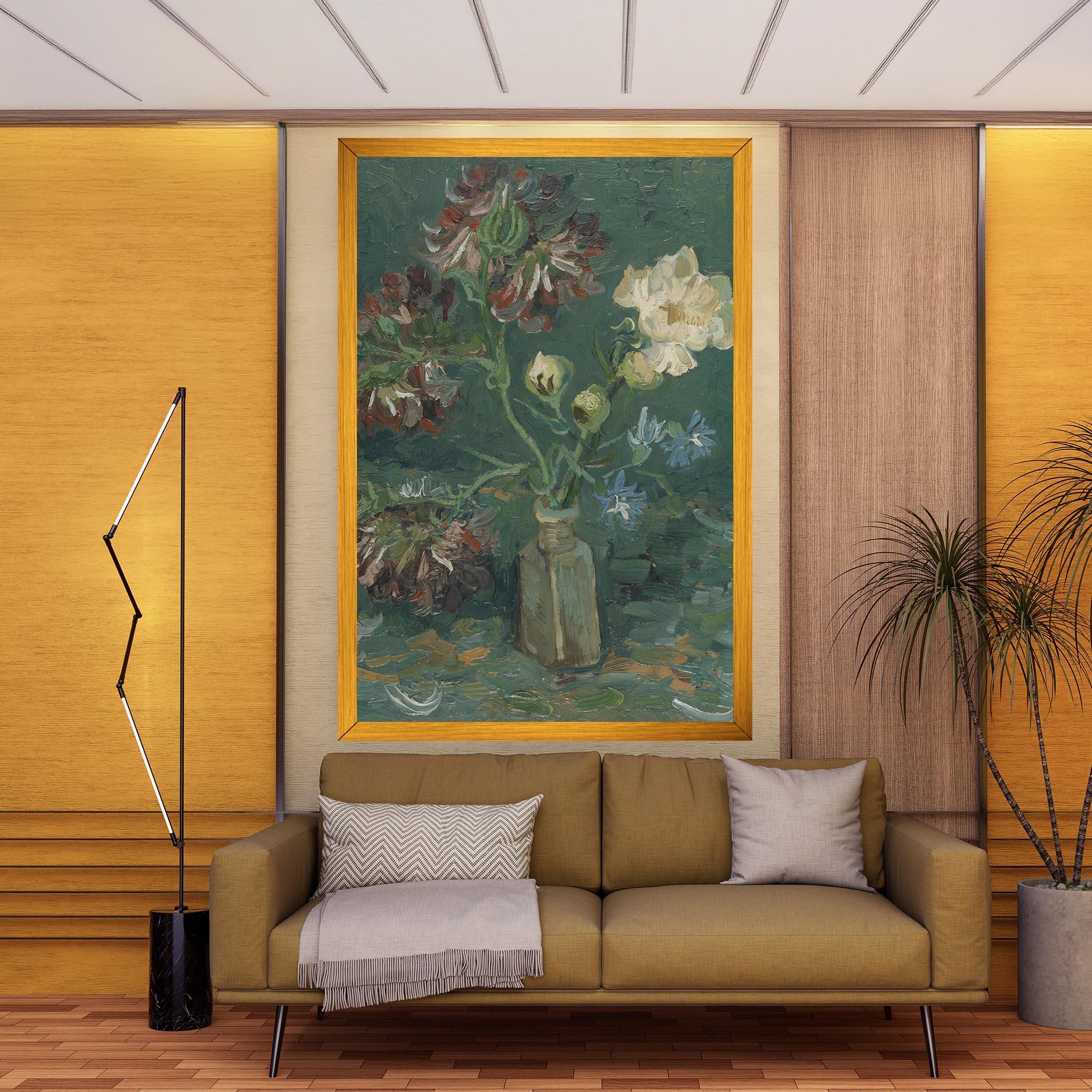 Vászonkép Flesje Met Pioenrozen mockup 9