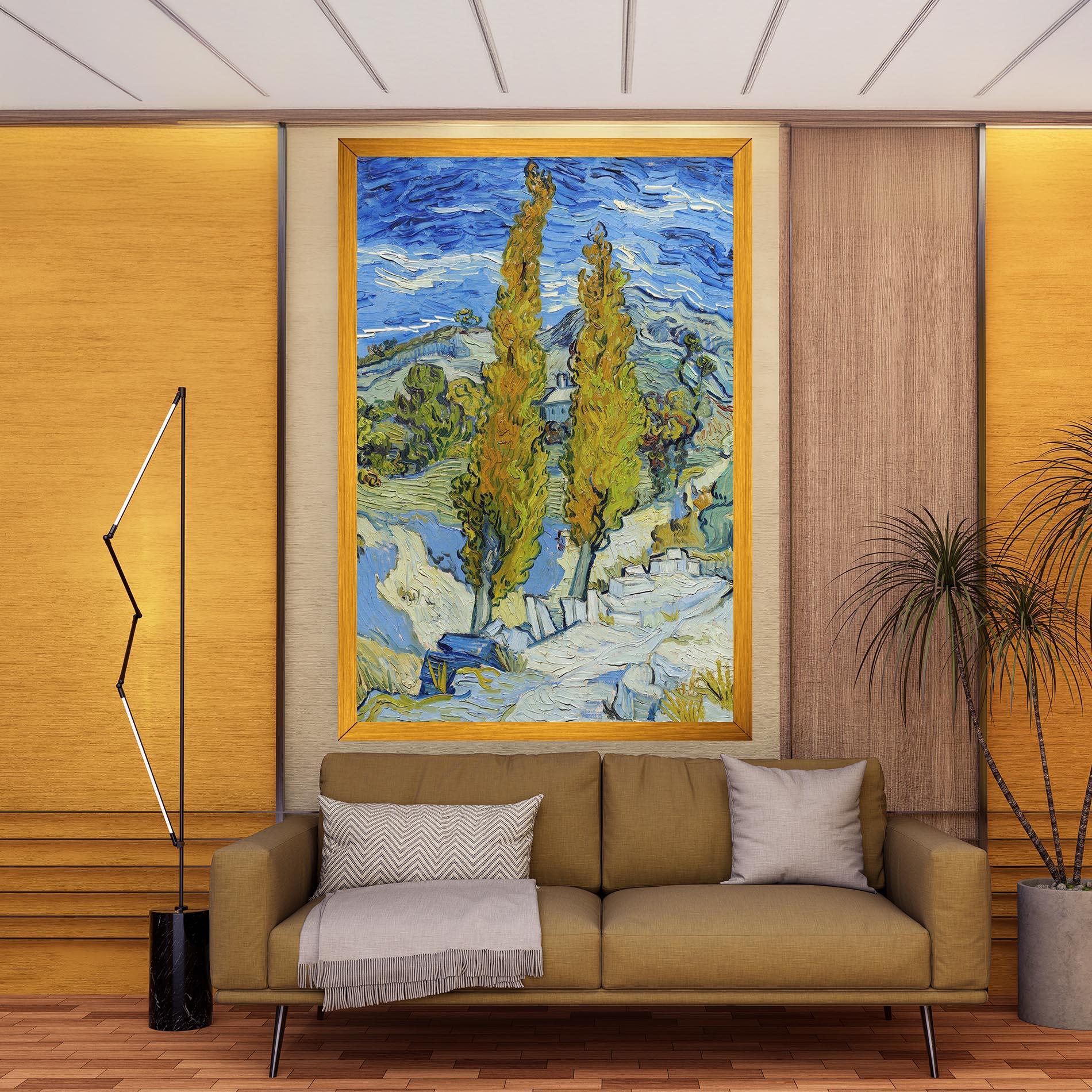 Vászonkép Poplars At Saint Remy mockup 9