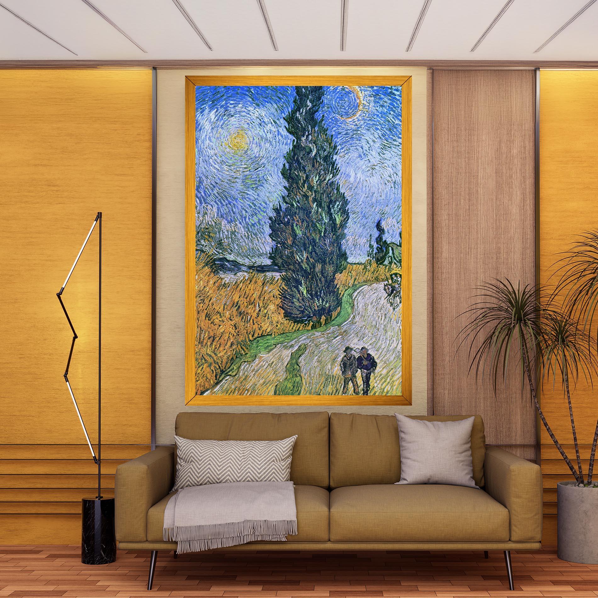 Vászonkép Road With Cypress mockup 9