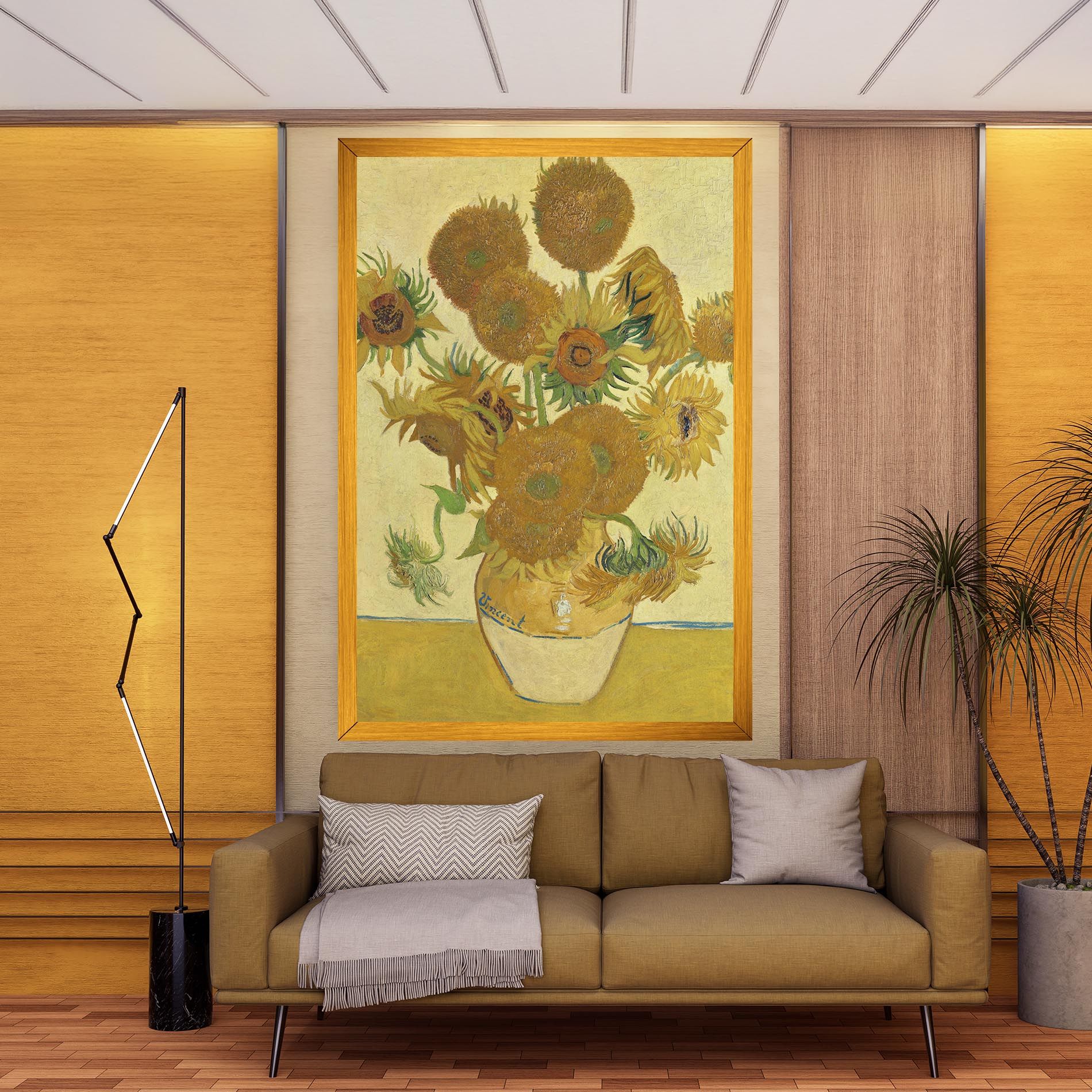Sunflowers Vase Art mockup 9