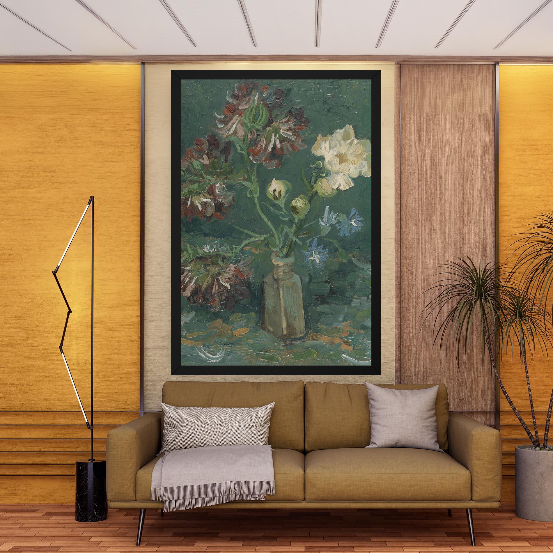 Vászonkép Flesje Met Pioenrozen mockup 9