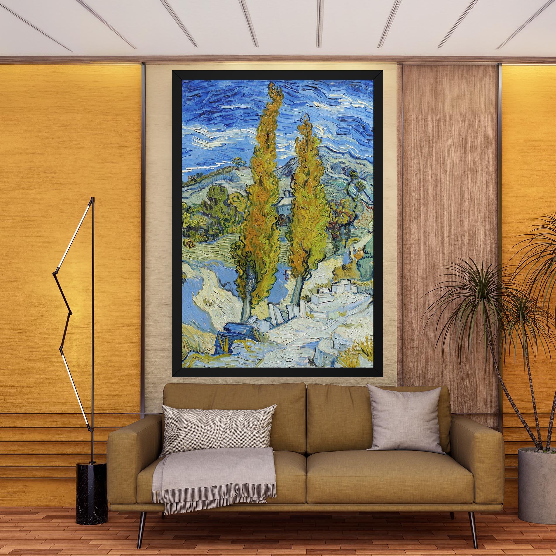 Vászonkép Poplars At Saint Remy mockup 9