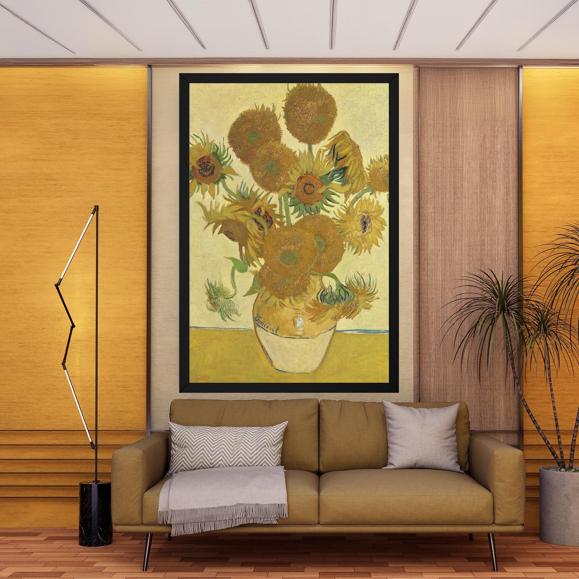 Sunflowers Vase Art mockup 9