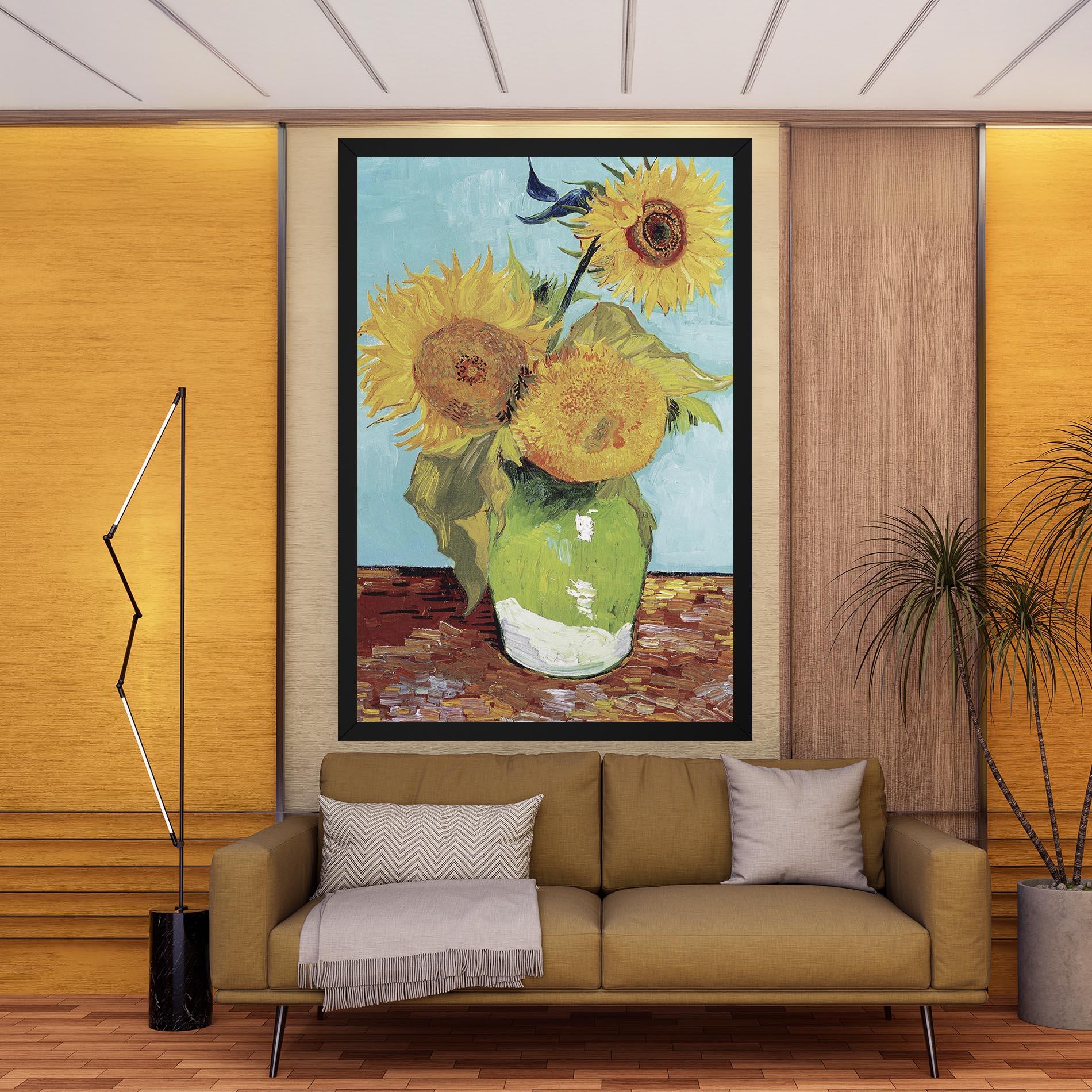 Vászonkép Three Sunflowers mockup 9