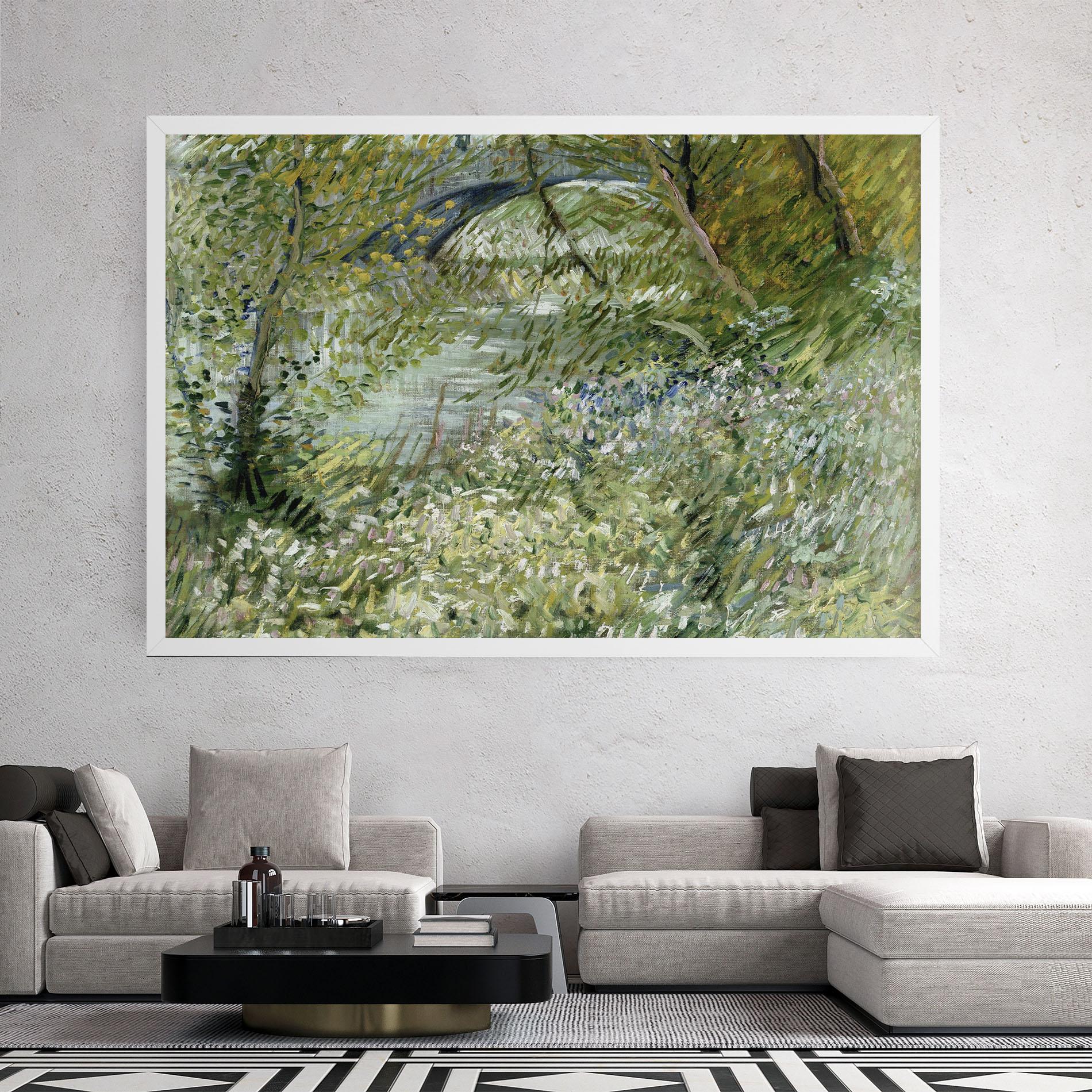 Vászonkép River Bank Springtime mockup 2