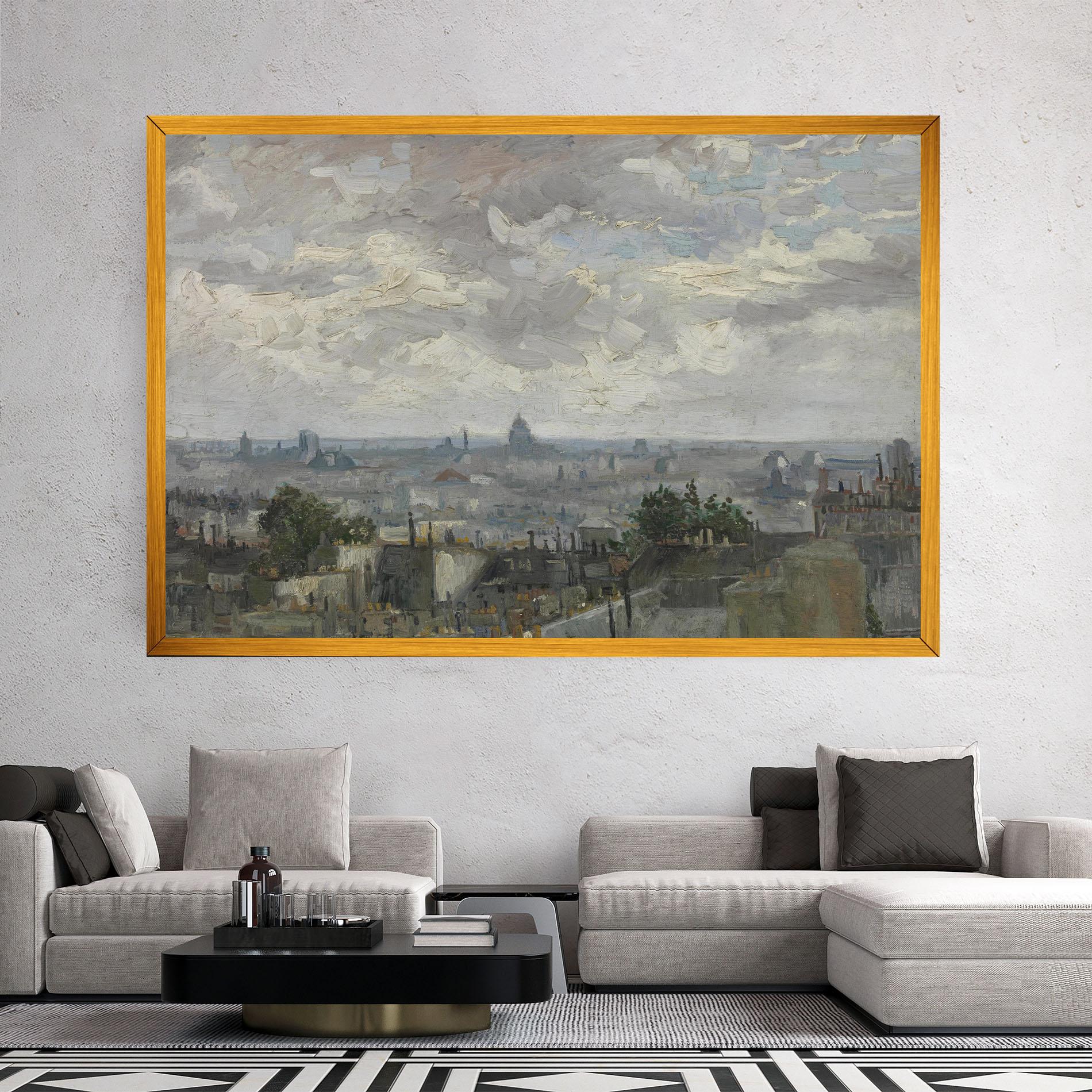 Vászonkép Gezicht Op Paris mockup 2