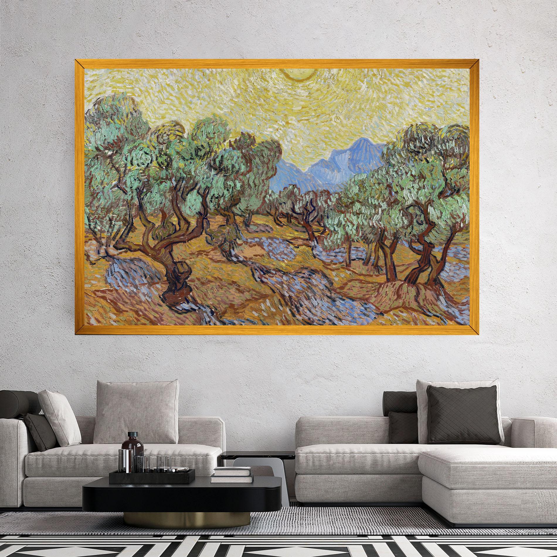 Vászonkép Gogh Olive Trees mockup 2