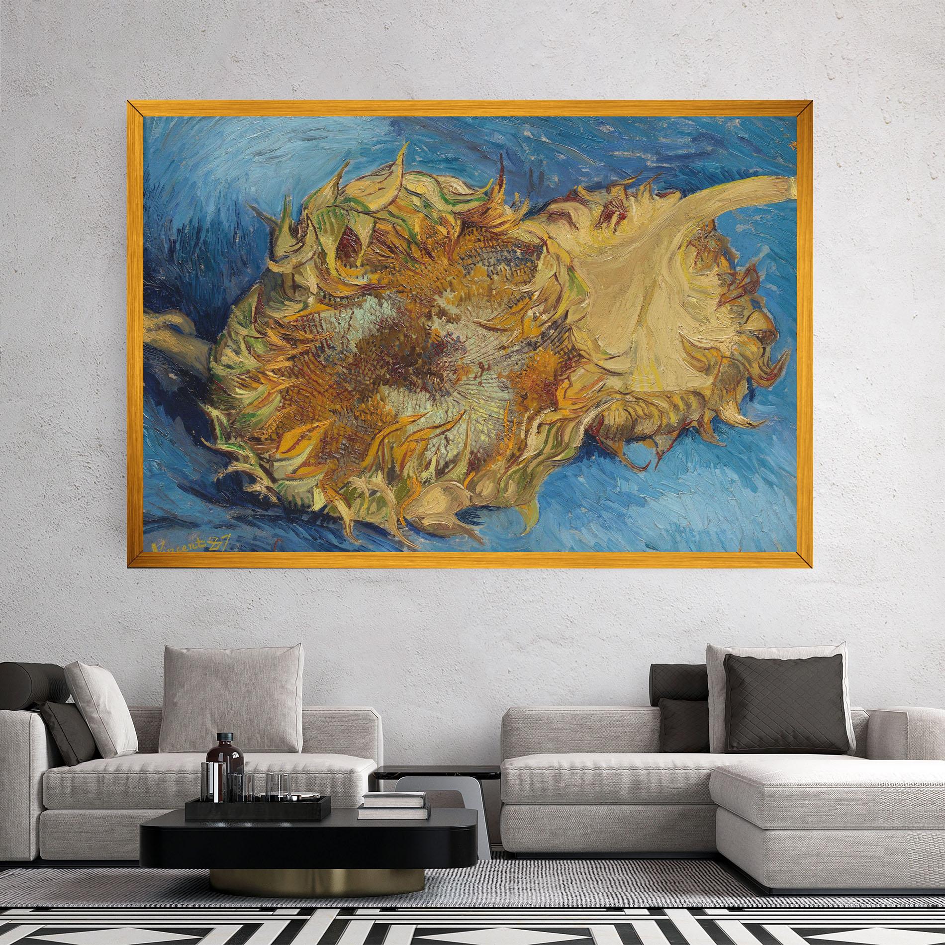 Vászonkép Sunflowers Van Gogh mockup 2