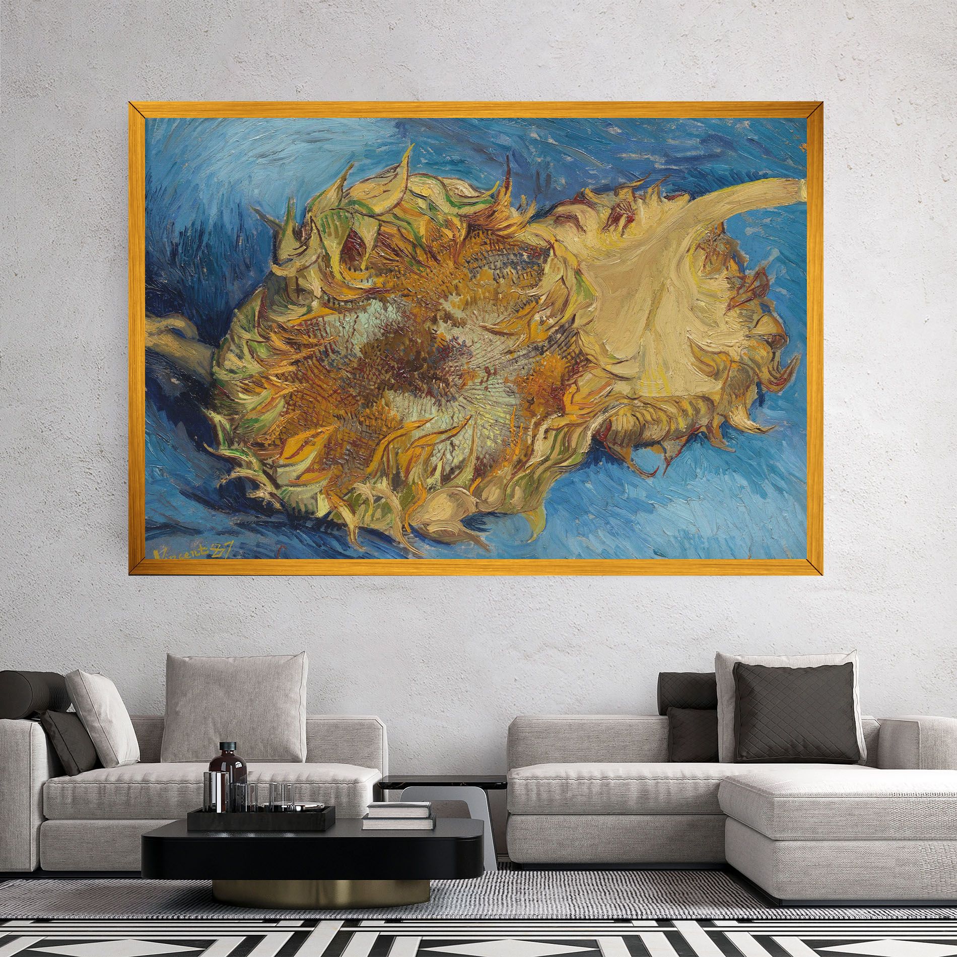 Sunflowers Van Gogh mockup 2