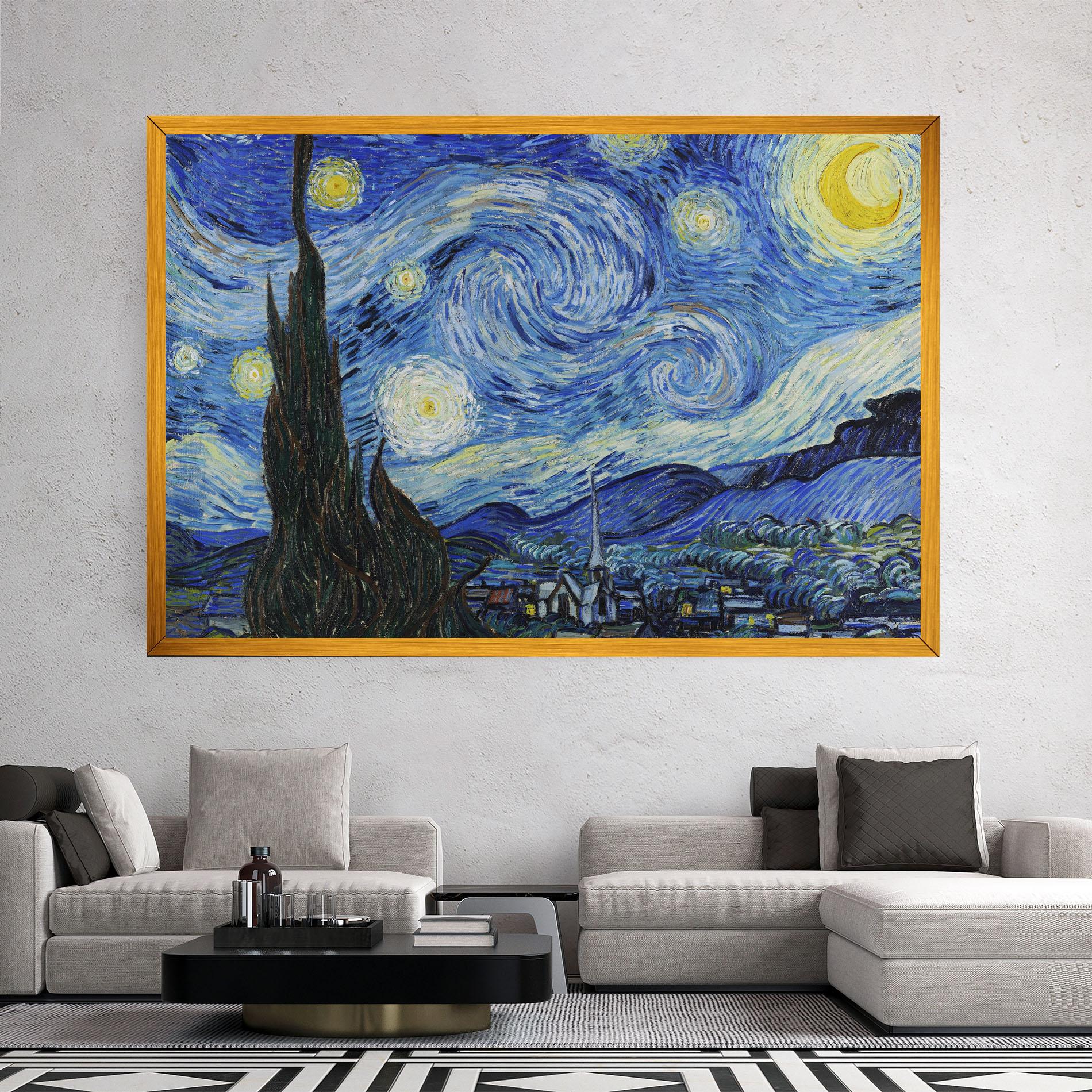 Vászonkép The Starry Night mockup 2