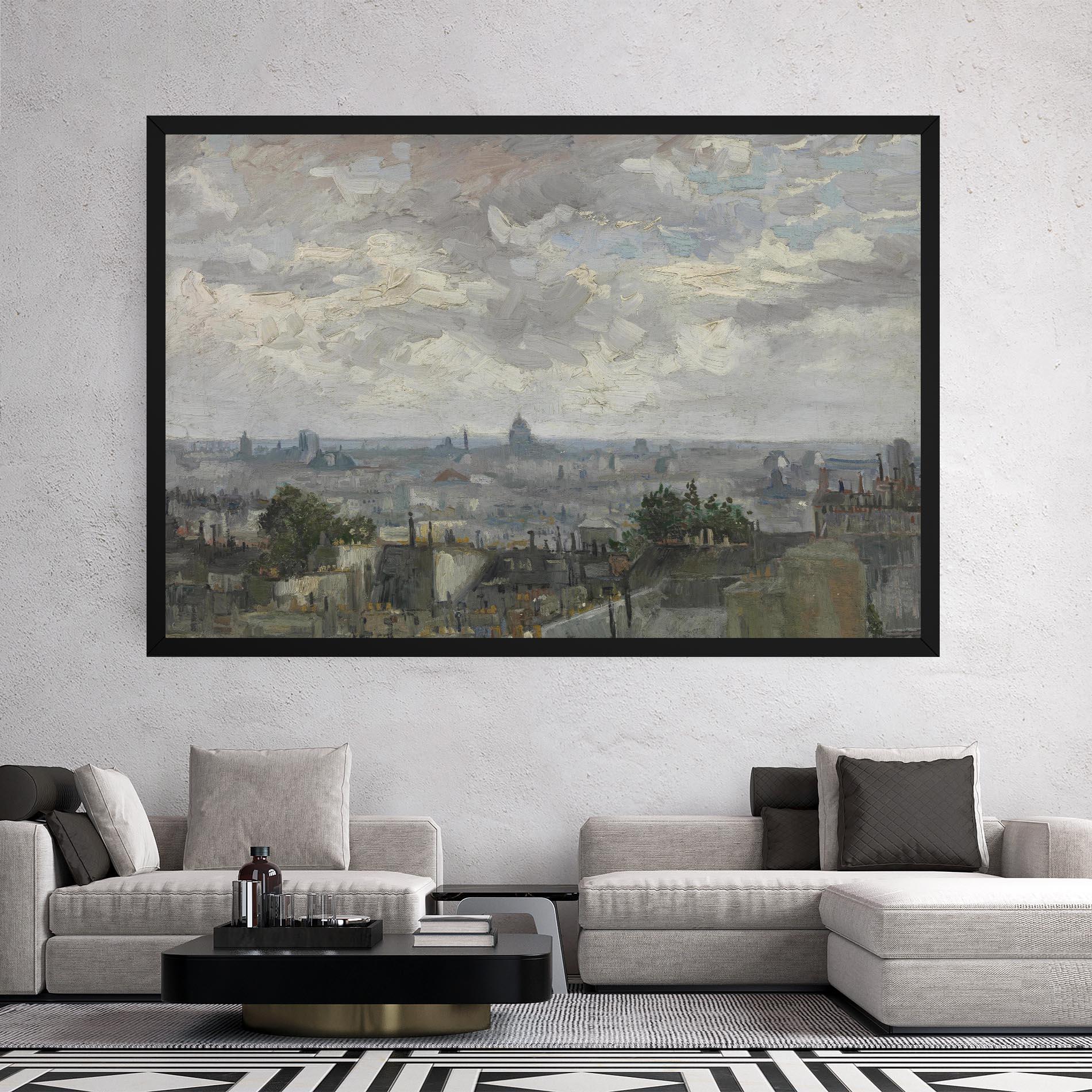 Vászonkép Gezicht Op Paris mockup 2