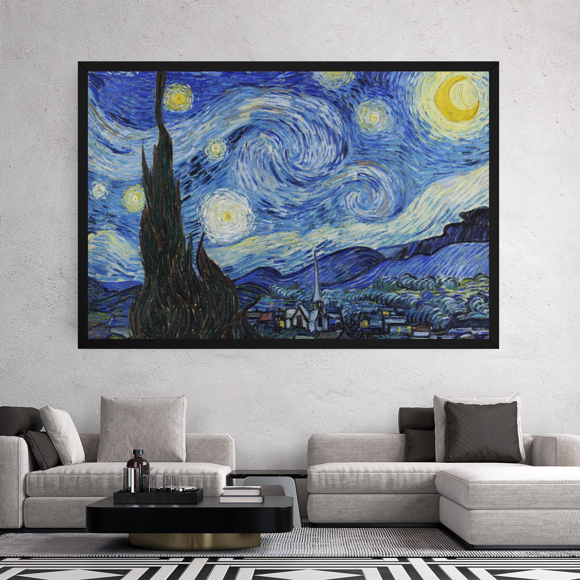 Vászonkép The Starry Night mockup 2