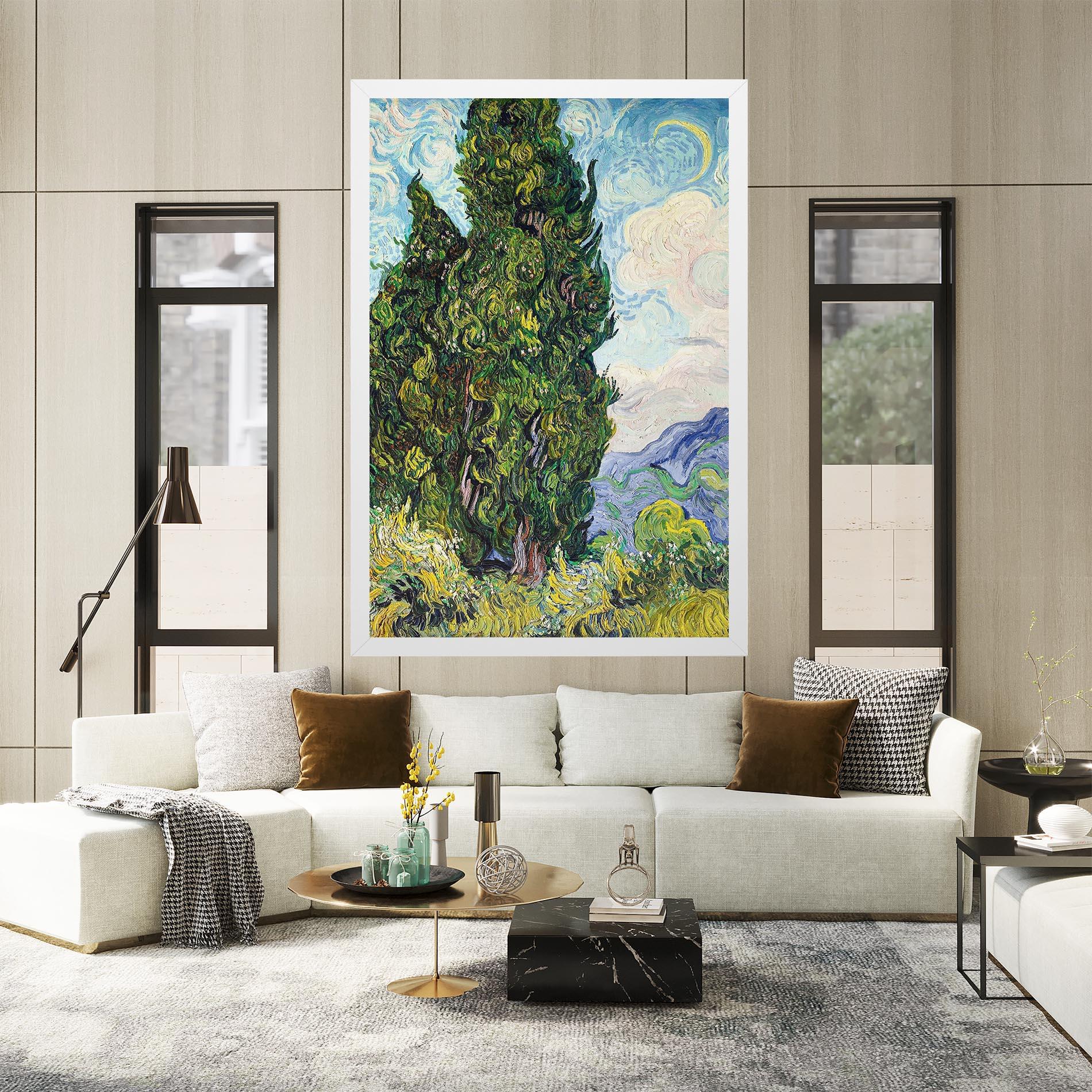 Vászonkép Cypresses mockup 2