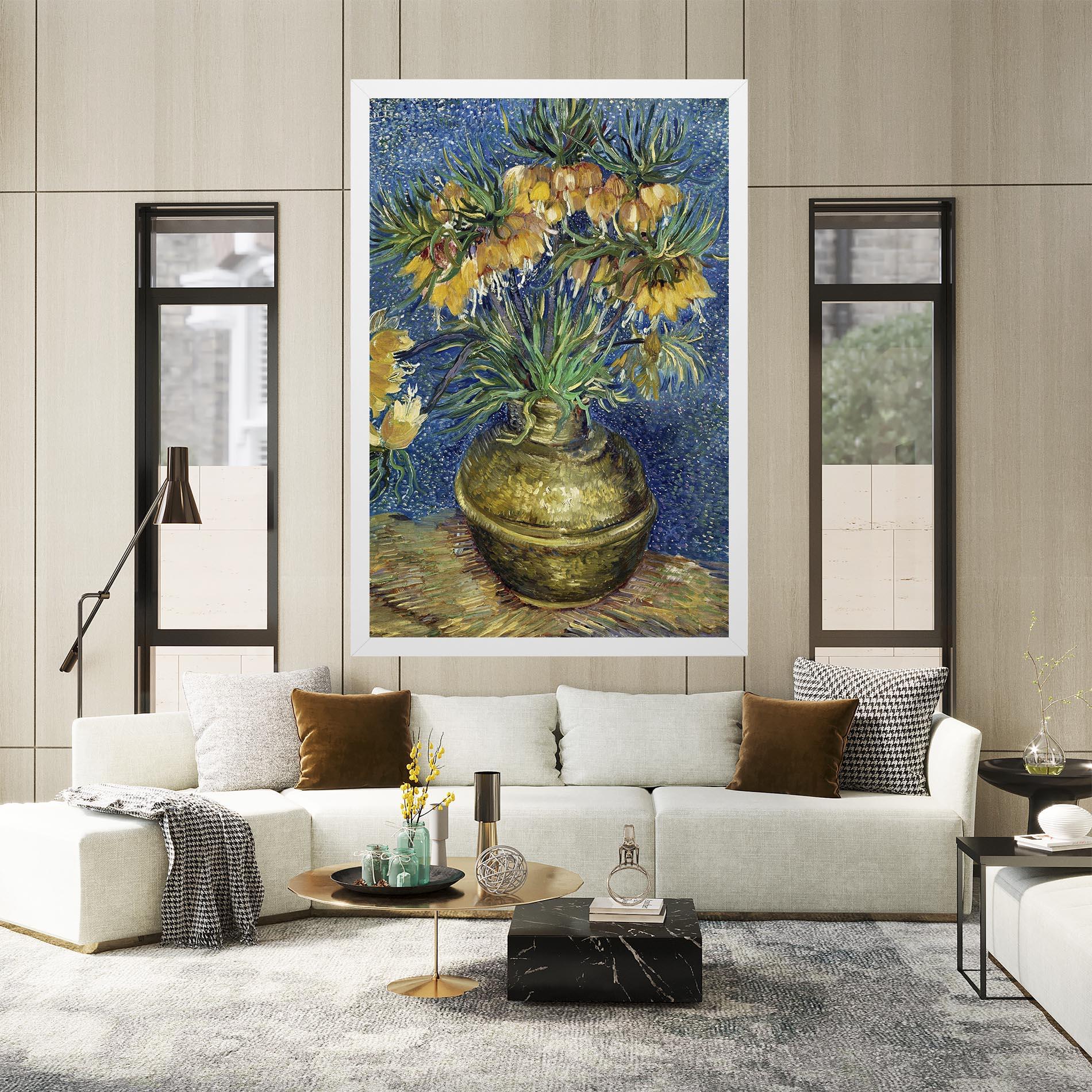 Vászonkép Imperial Fritillaries Art mockup 2