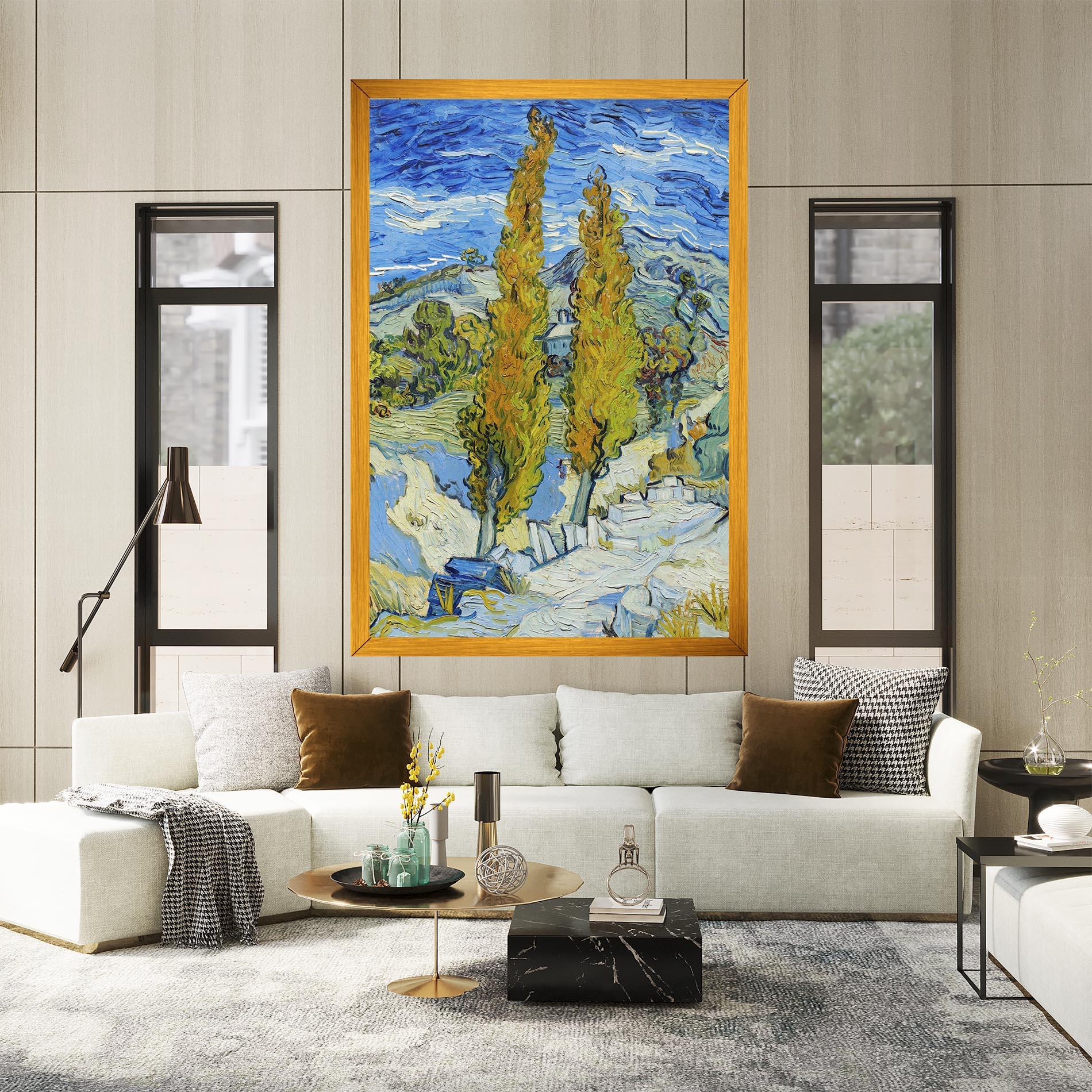 Vászonkép Poplars At Saint Remy mockup 2