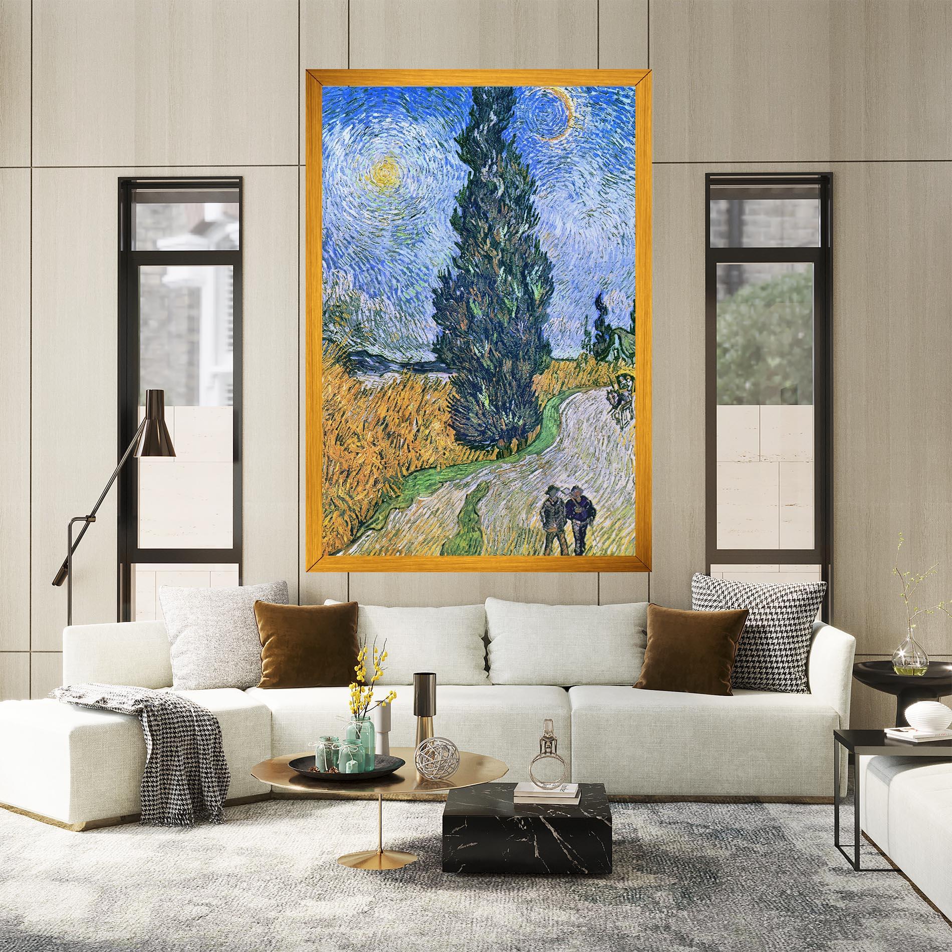 Vászonkép Road With Cypress mockup 2