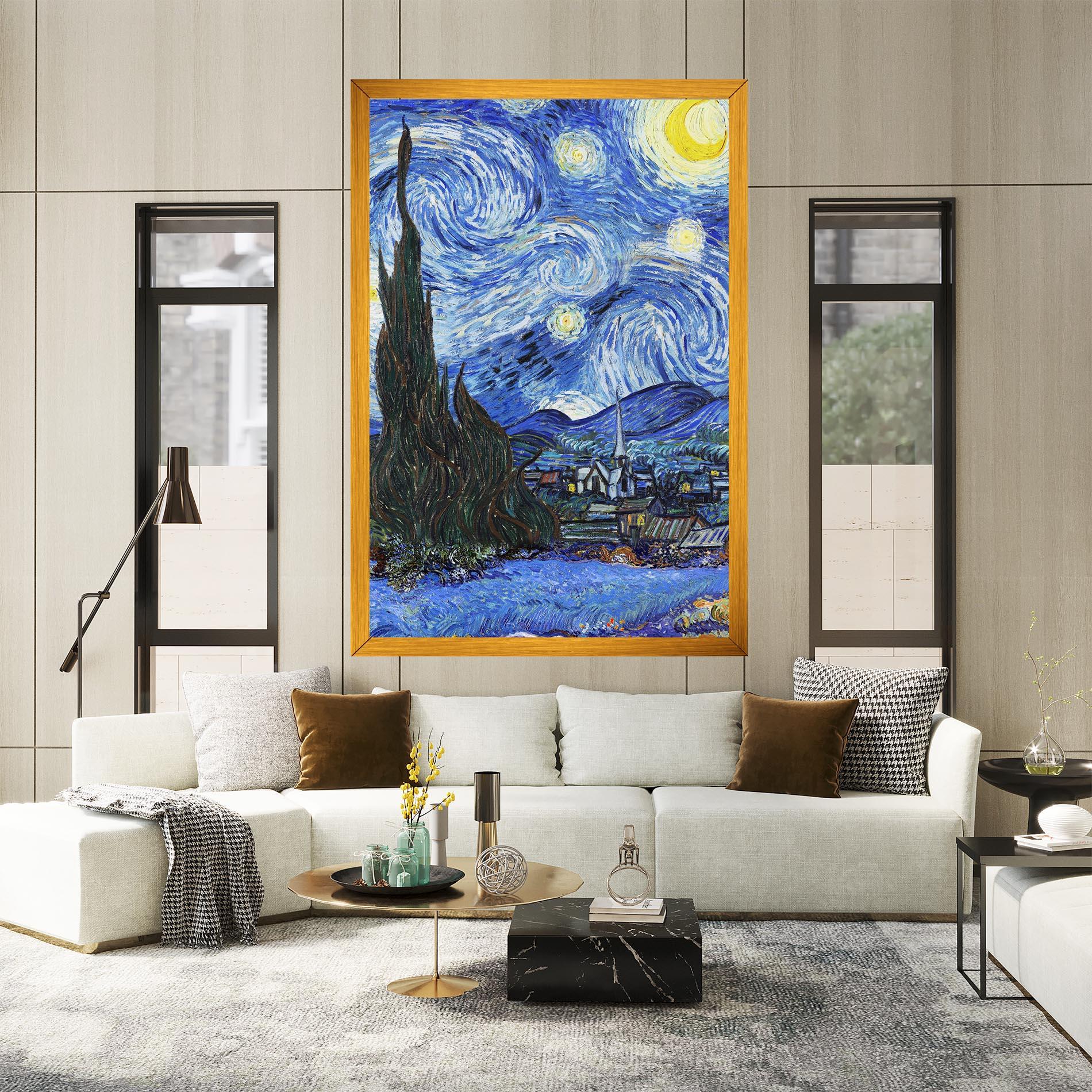 Vászonkép Starry Night Art mockup 2