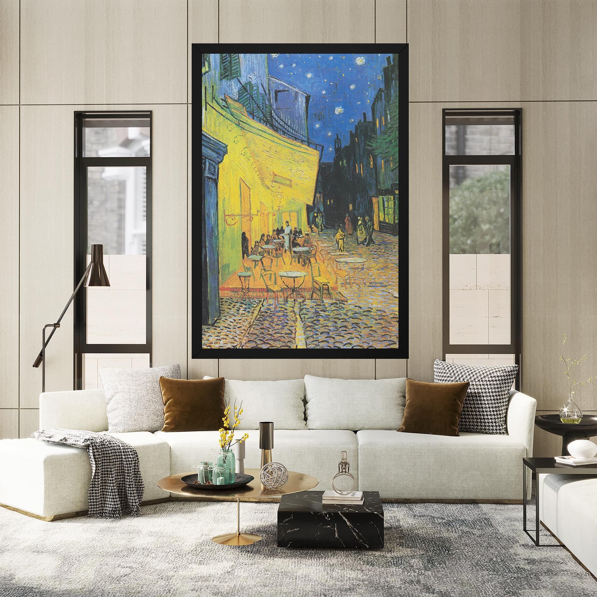 Cafe Terrace At Night mockup 2