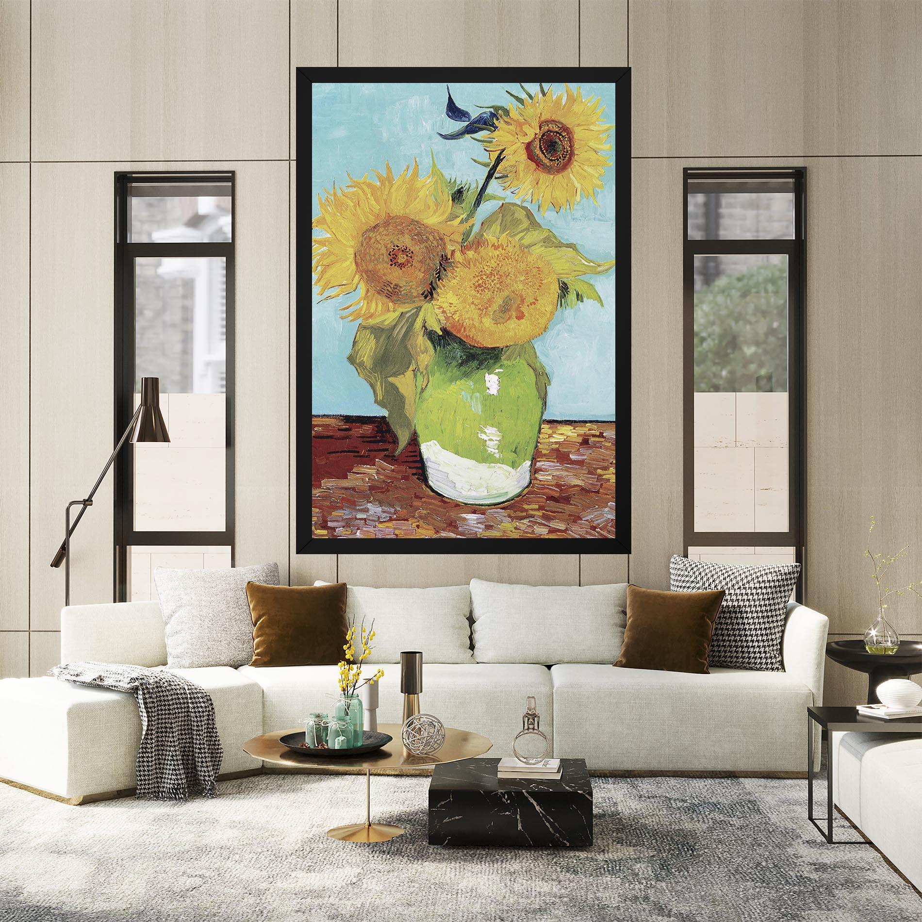 Vászonkép Three Sunflowers mockup 2