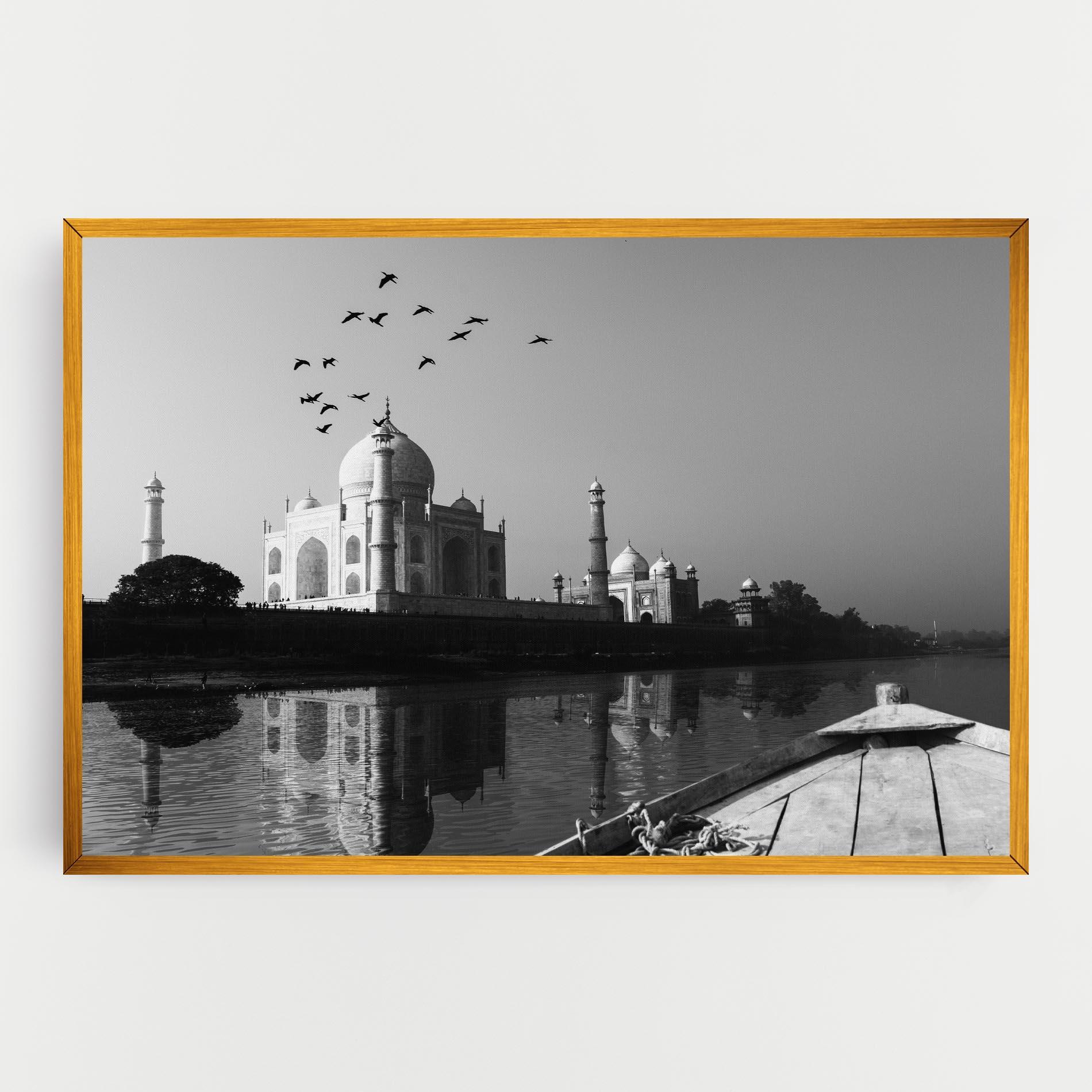 Vászonkép Taj Mahal Reflected mockup 0