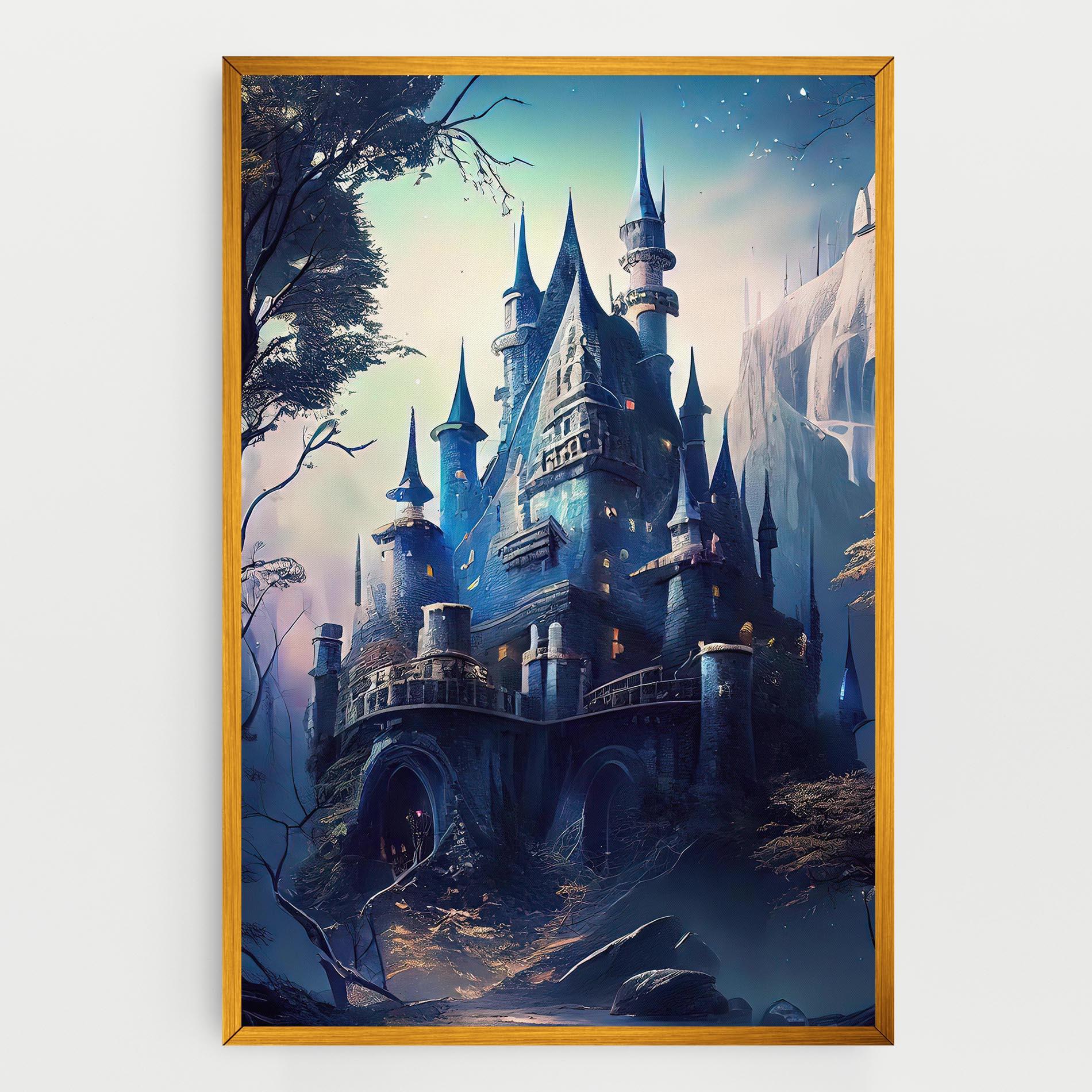 Vászonkép Blue Art Castle mockup 0