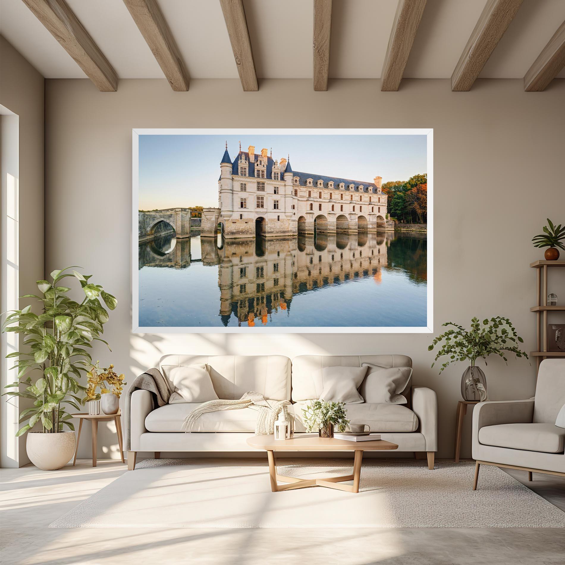 Vászonkép Chateau Chenonceau Castle mockup 6