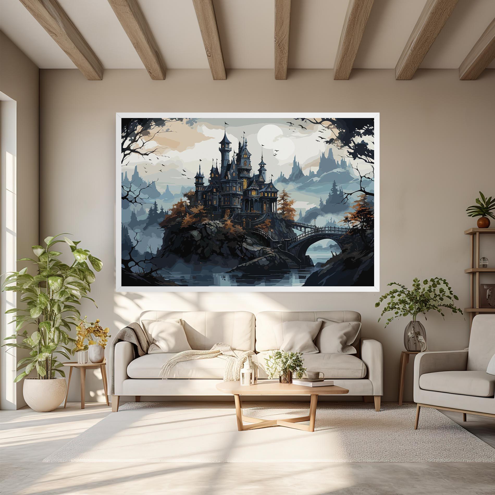 Vászonkép Grey Big Castle mockup 6