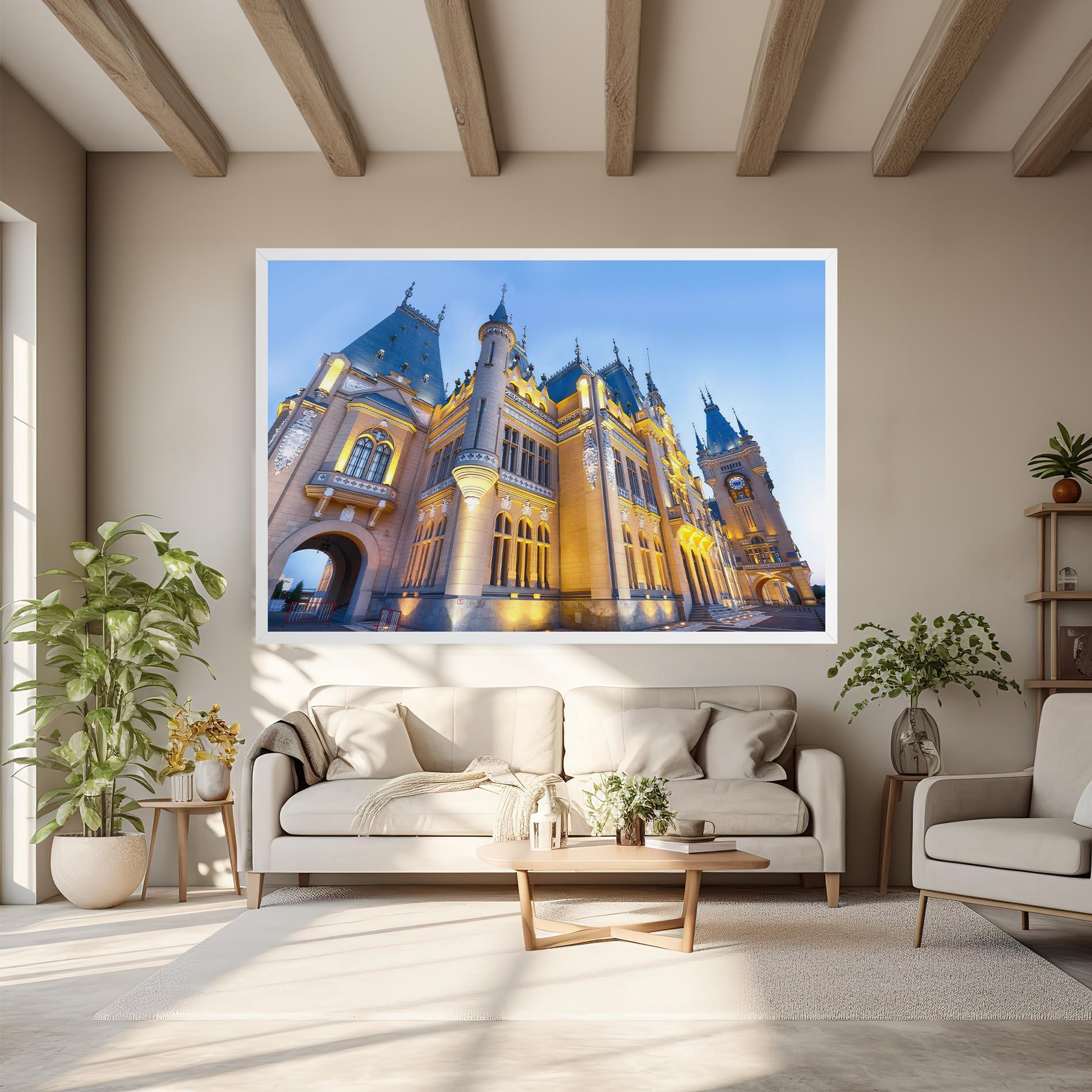 Vászonkép Palace Culture Romania mockup 6
