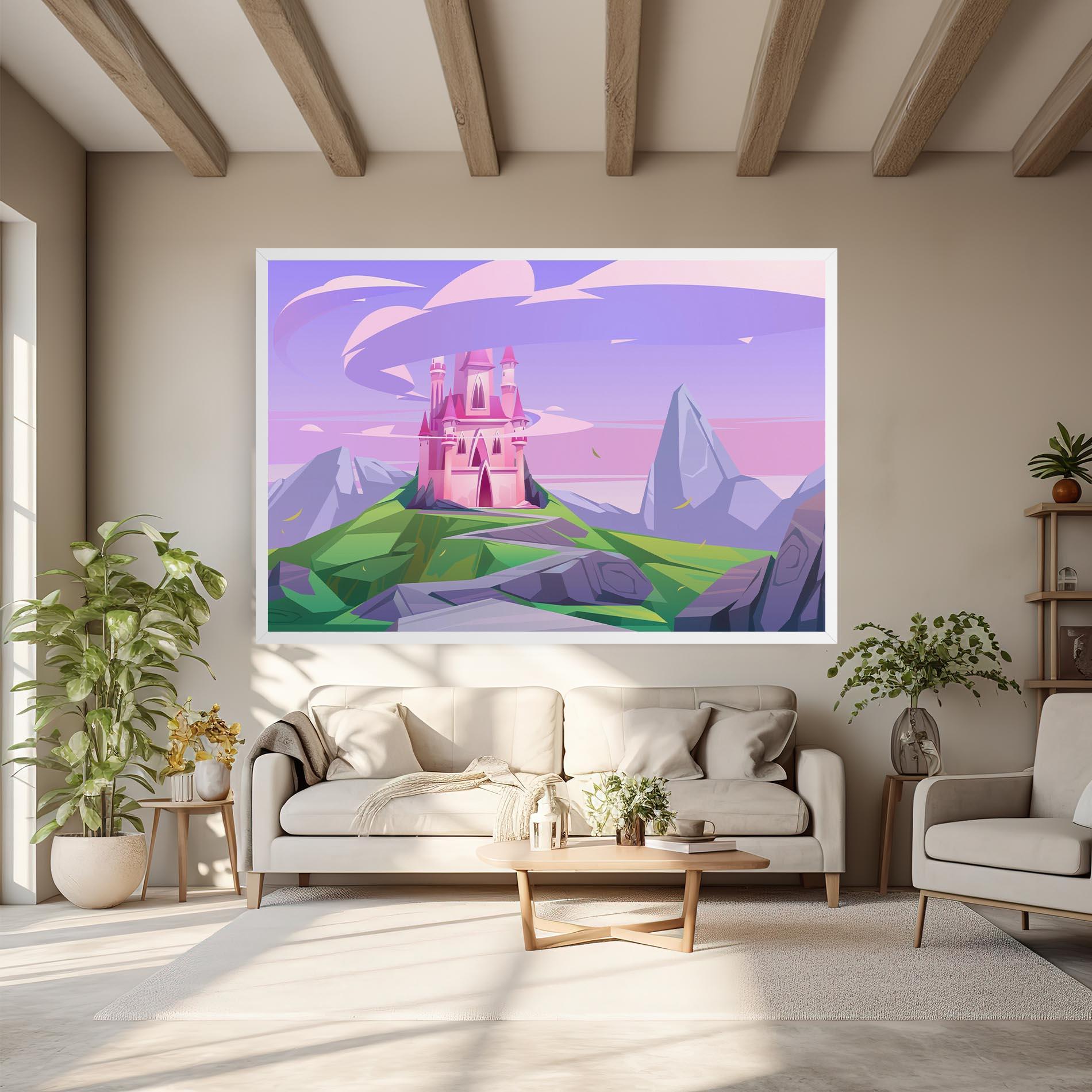 Vászonkép Pink Castle mockup 6