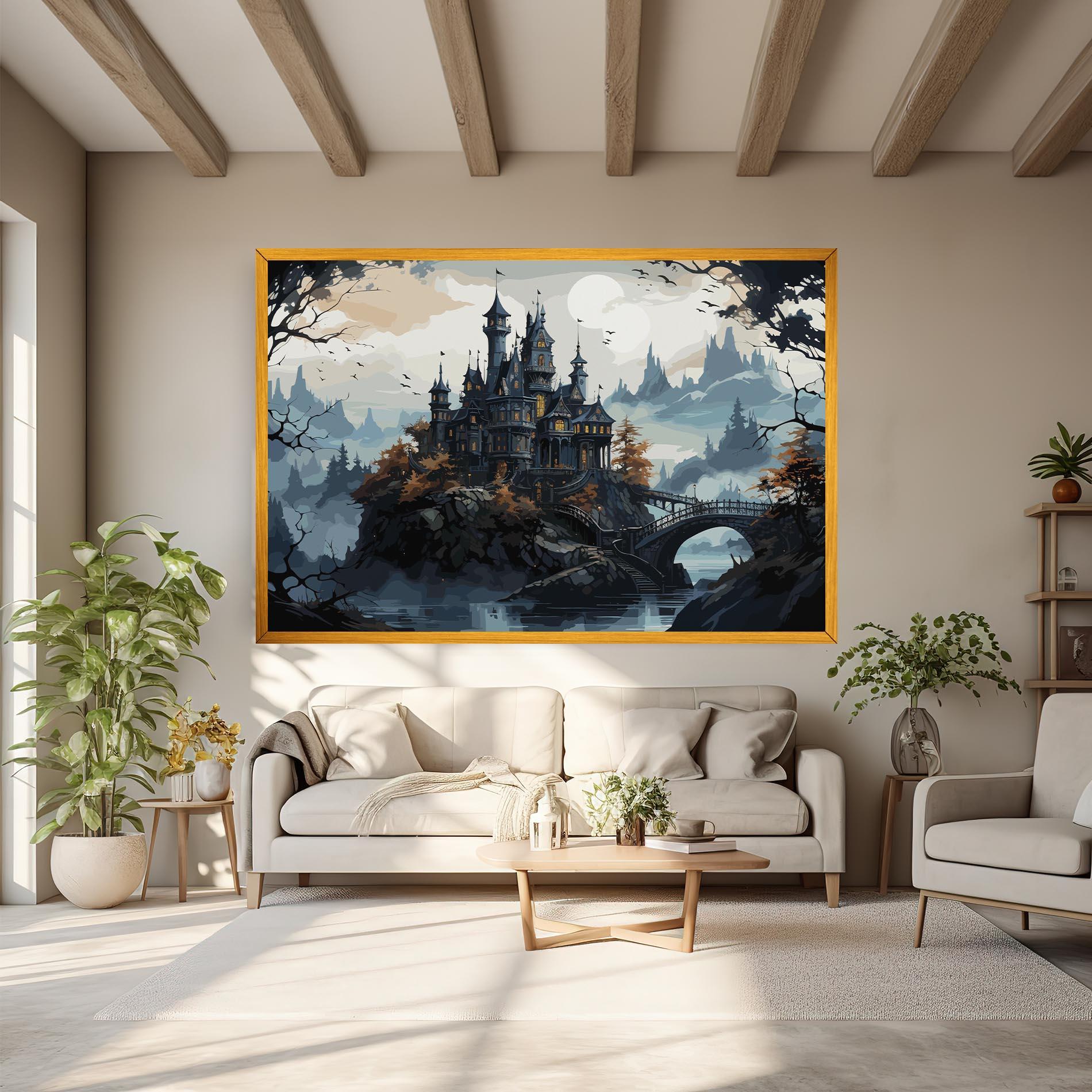 Vászonkép Grey Big Castle mockup 6