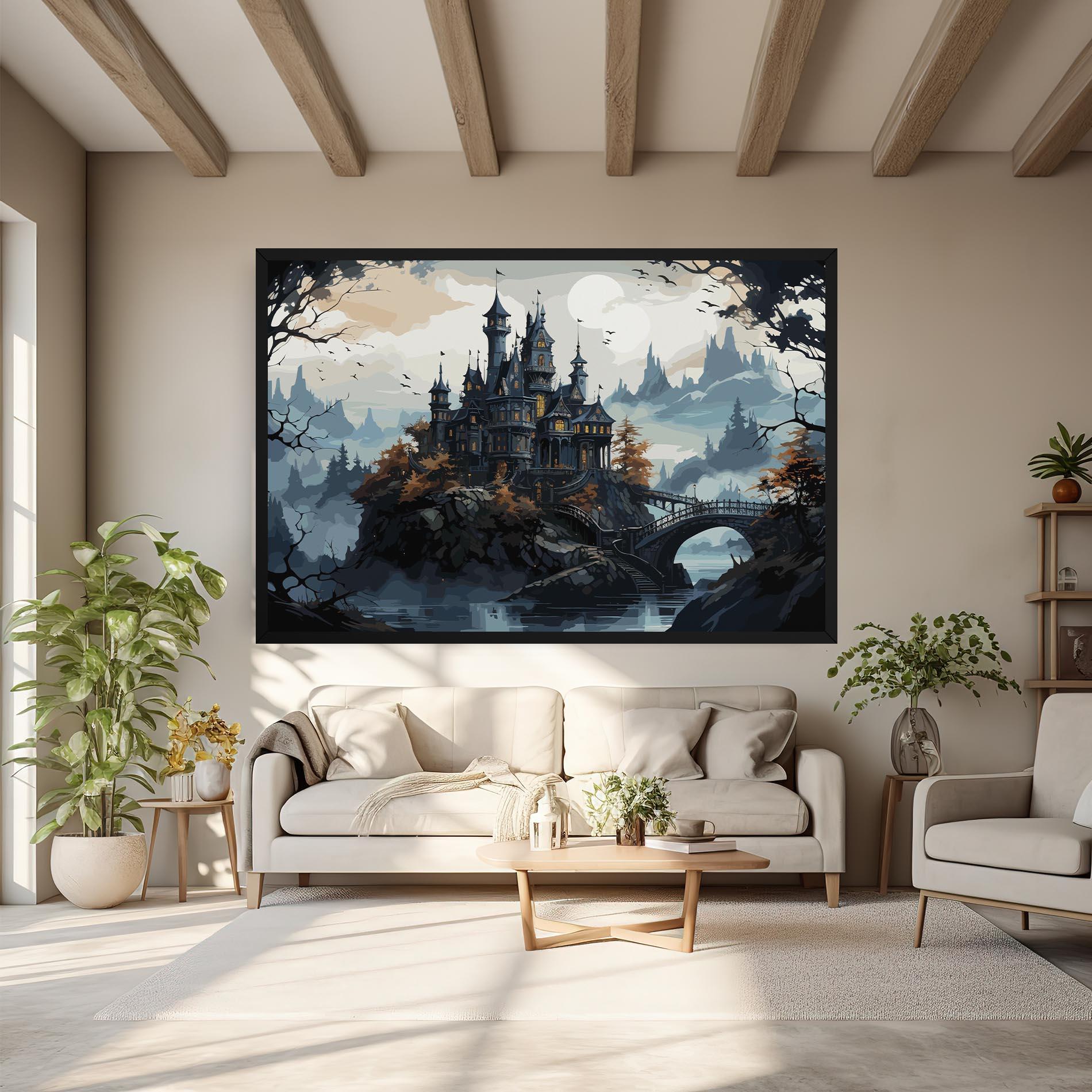 Vászonkép Grey Big Castle mockup 6