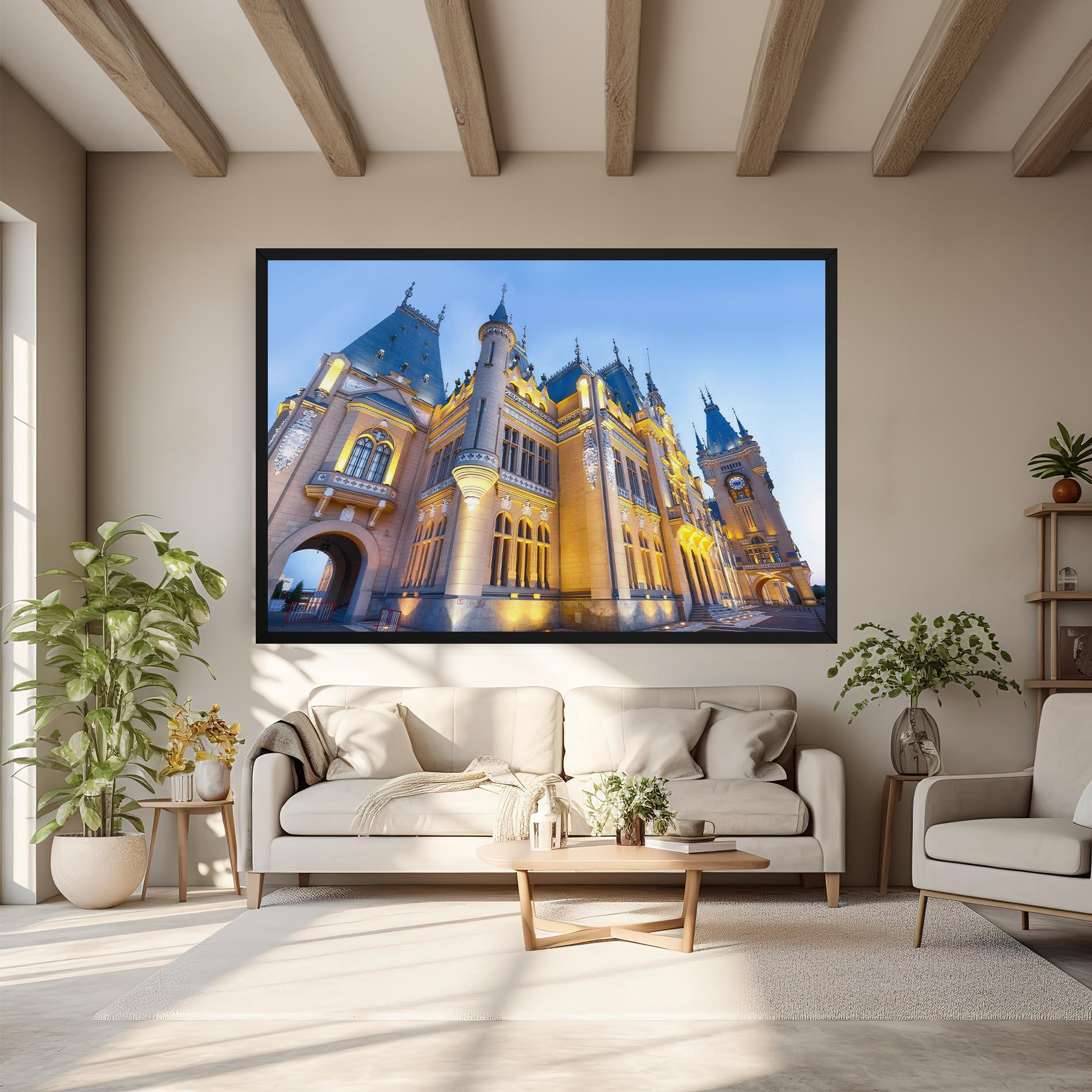 Vászonkép Palace Culture Romania mockup 6