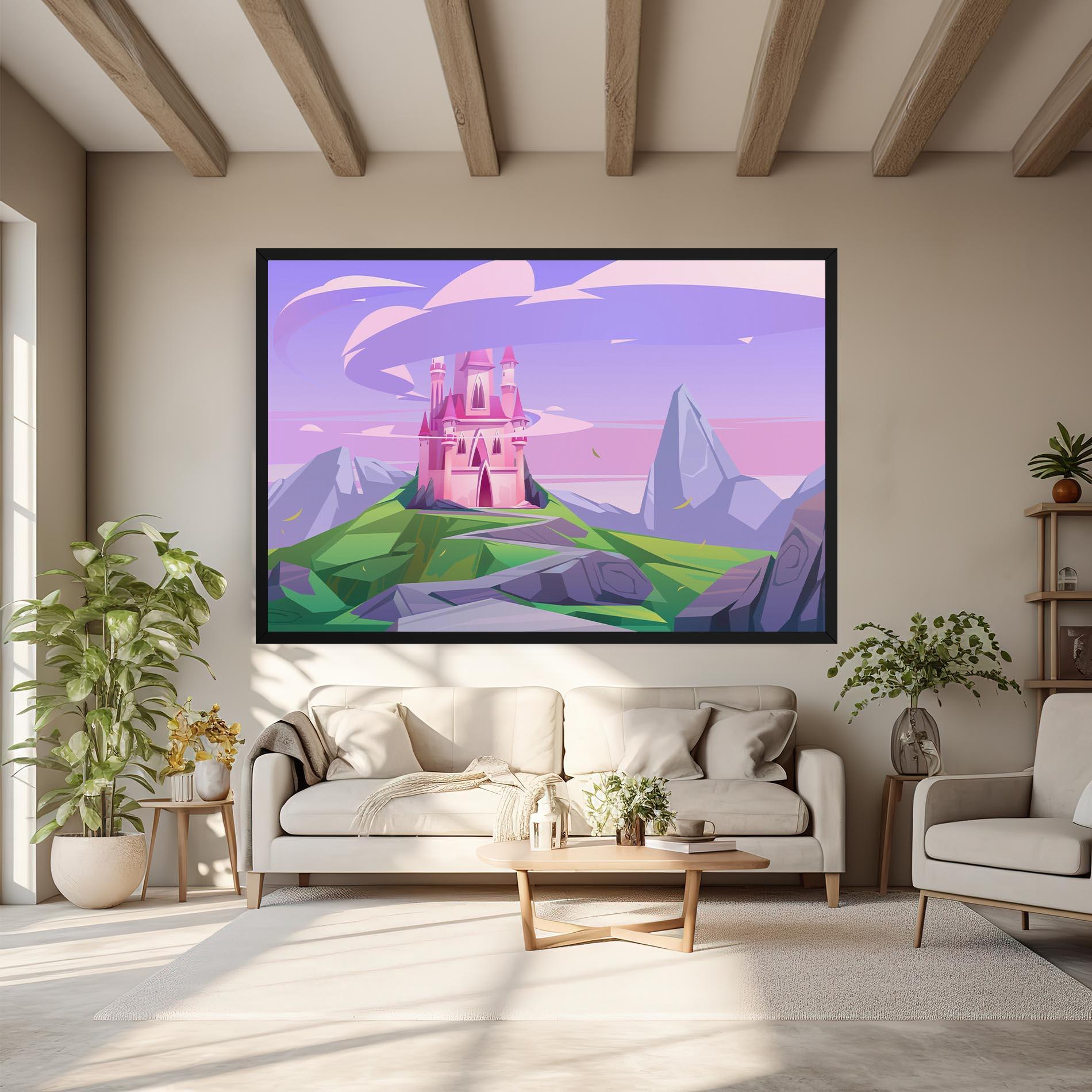 Vászonkép Pink Castle mockup 6
